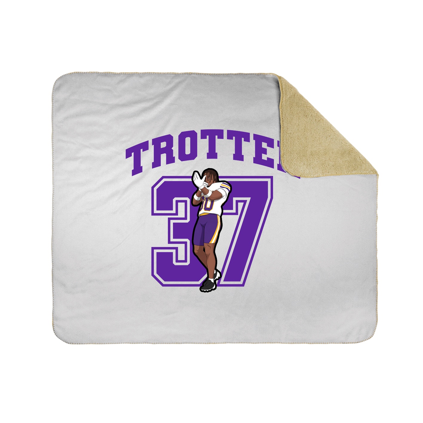 Throw Blanket — Number in White