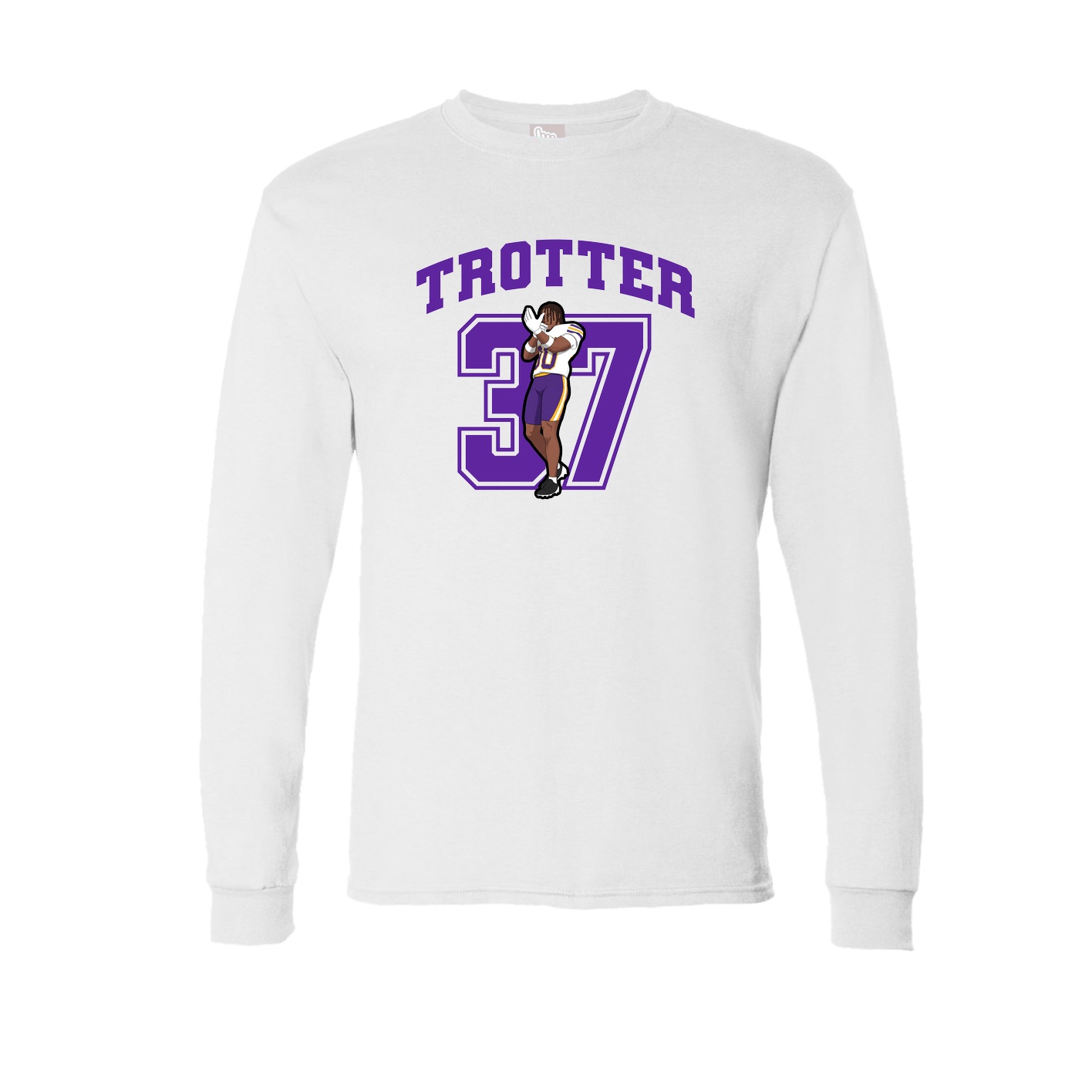 Long Sleeve Tee — Number in White