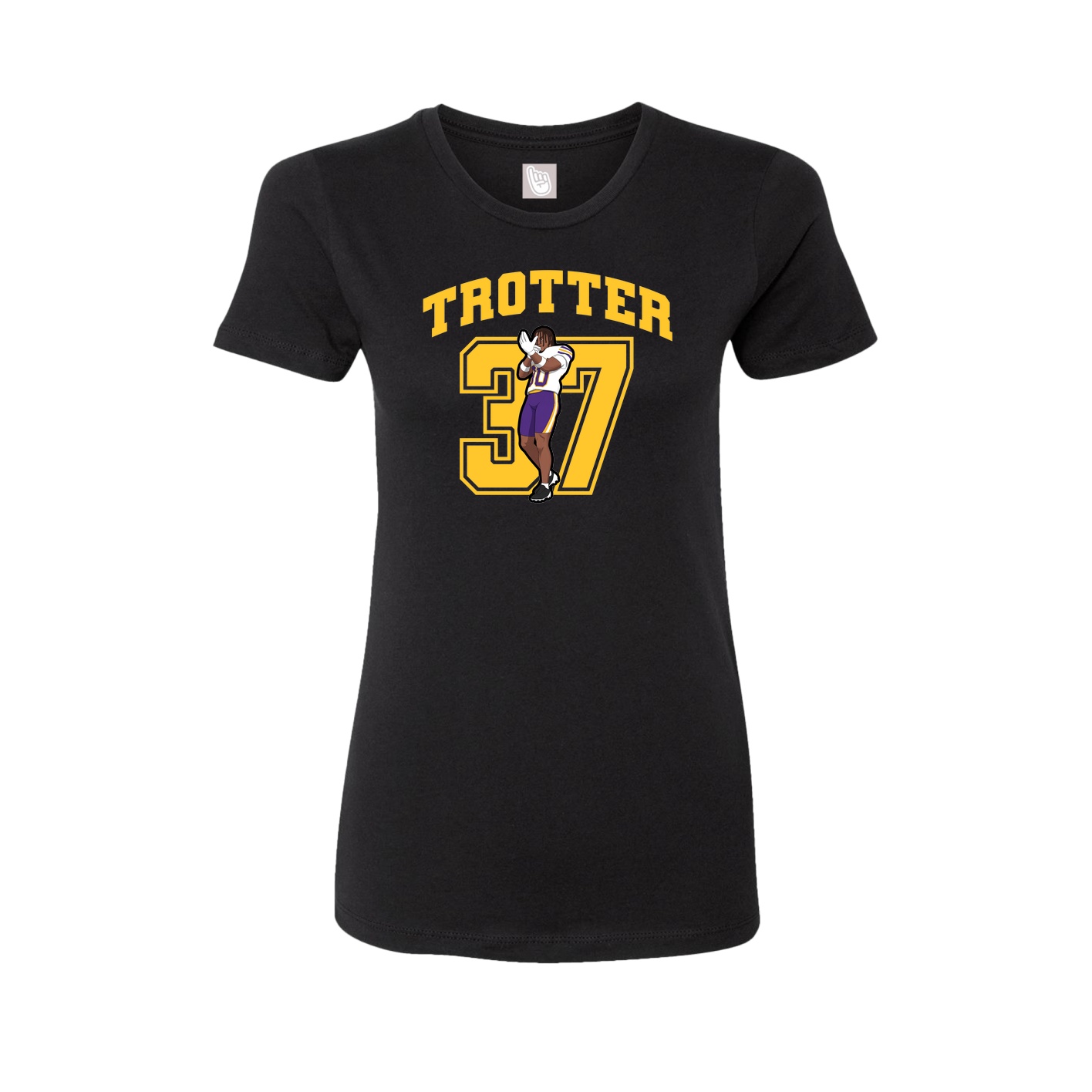 Womens Tee — Number in Black