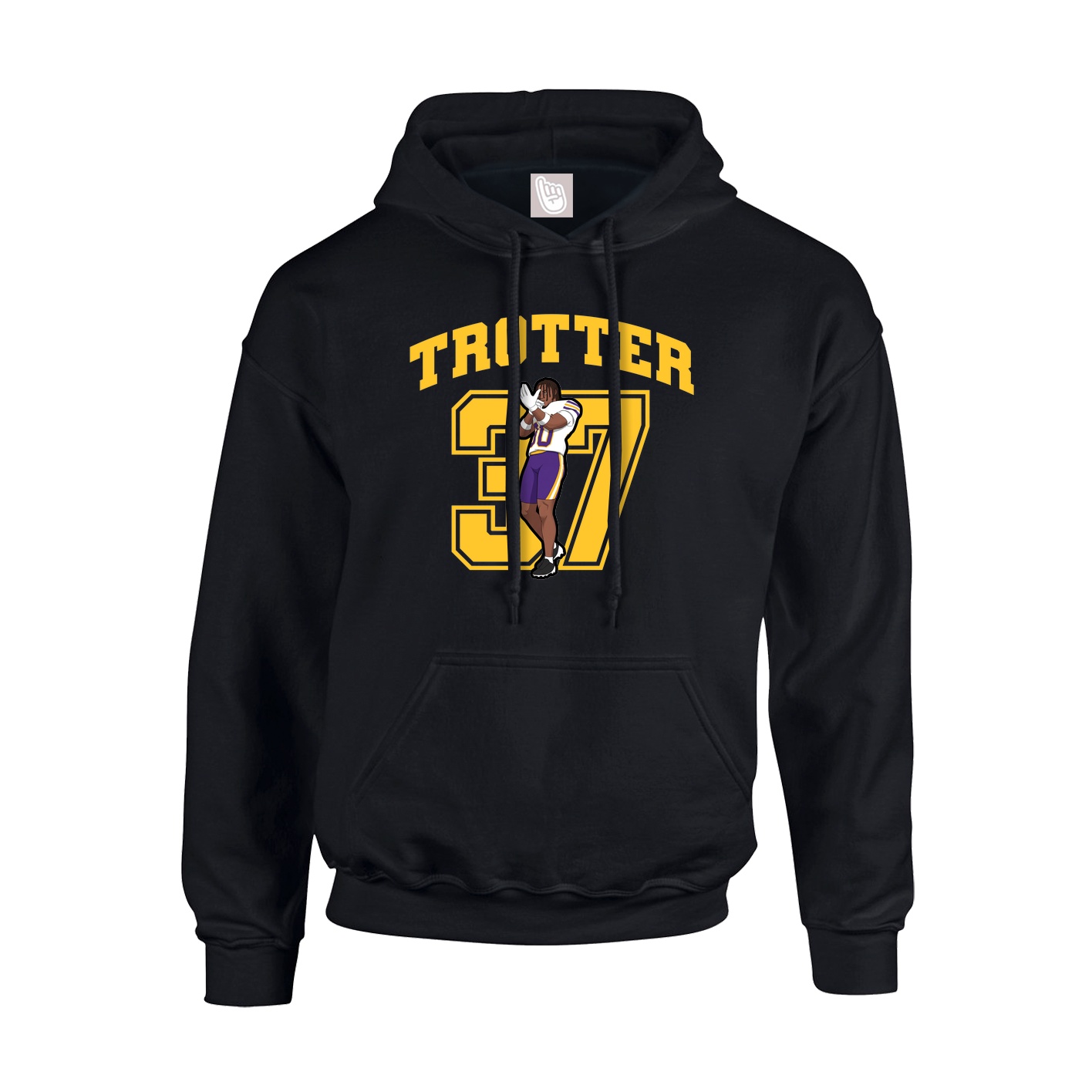 Youth Hoodie — Number in Black