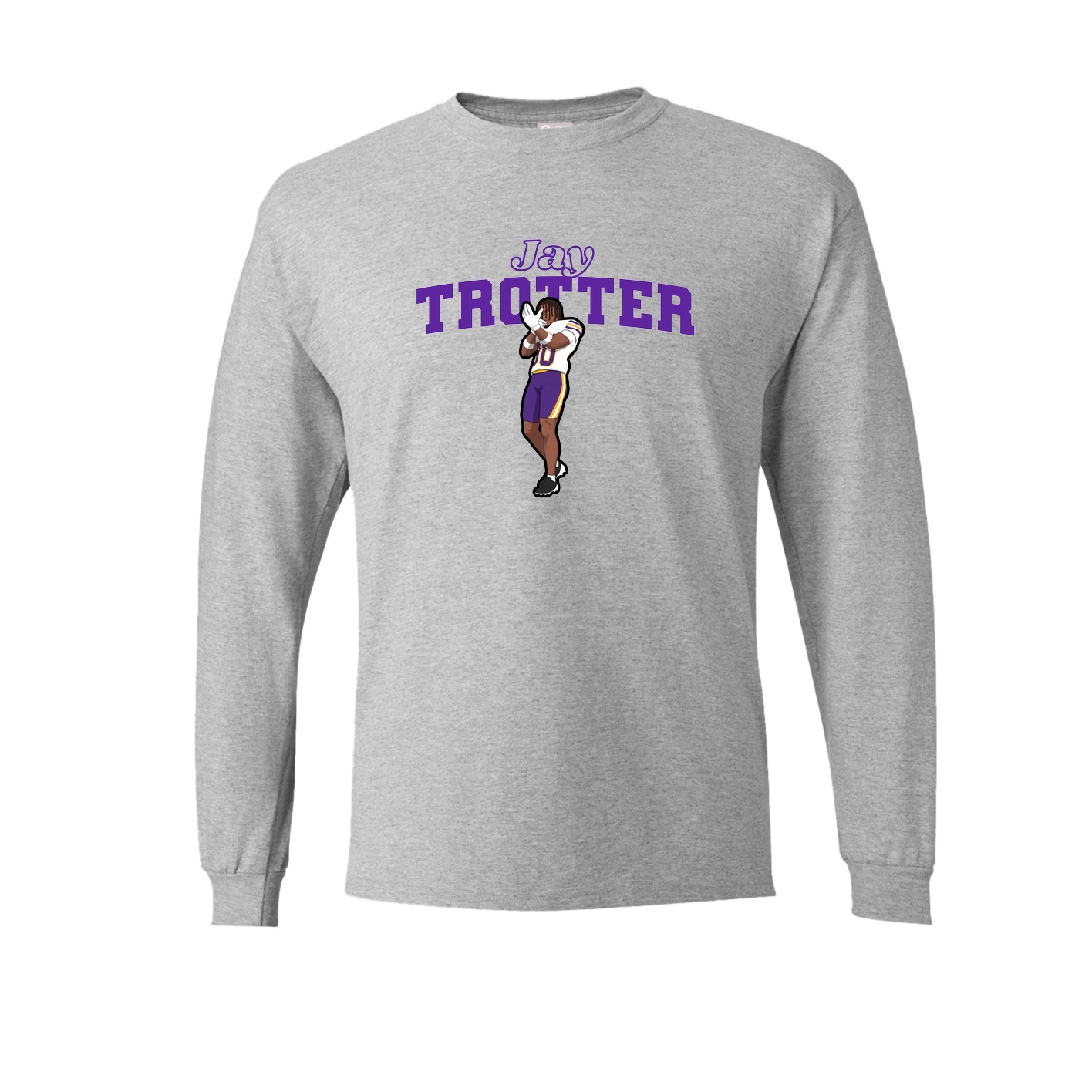 Long Sleeve Tee — Name Arch in Grey