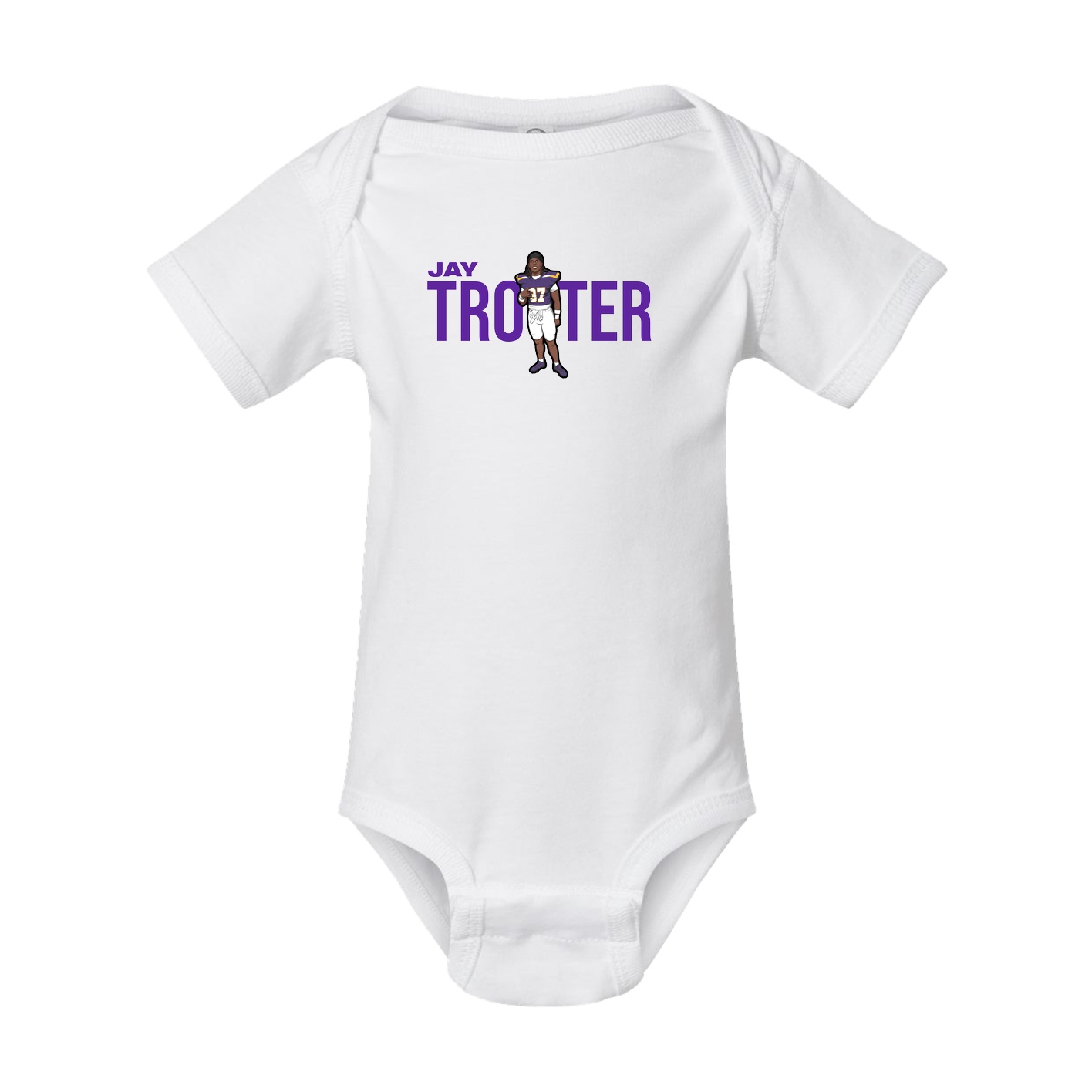 Baby Onesie — Player Name in White