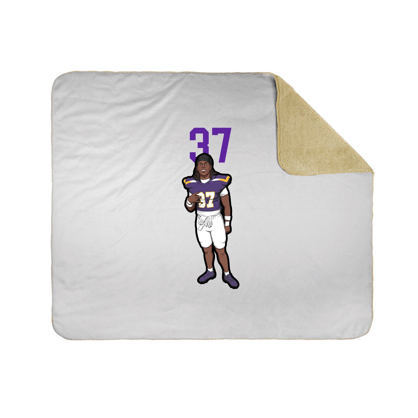 Throw Blanket — Number Top in White