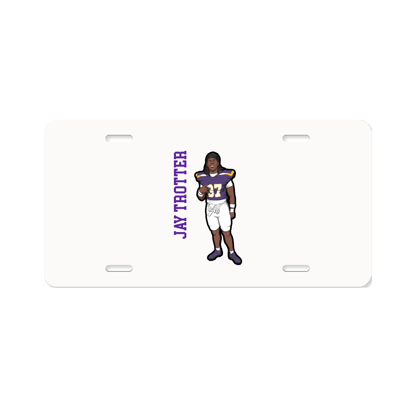 License Plate — Name Vertical in Classic