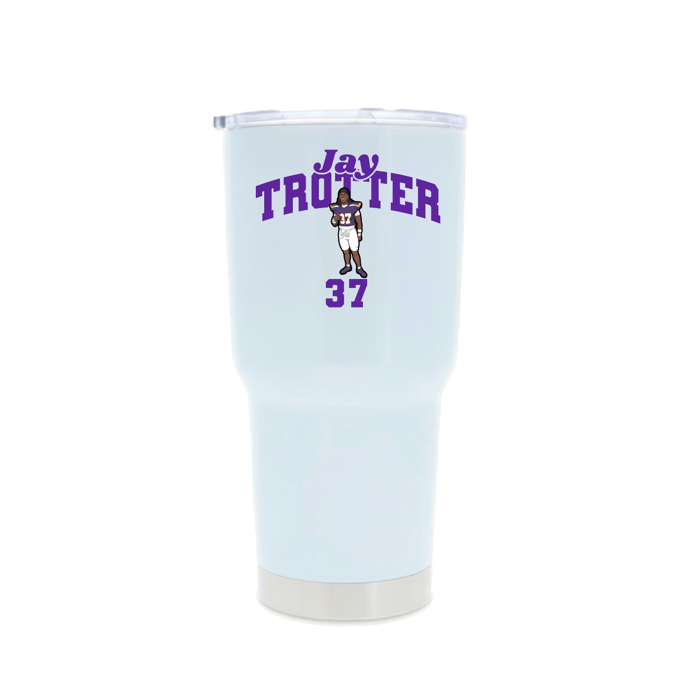 30oz Stainless Steel Tumbler — Signature Arch in White