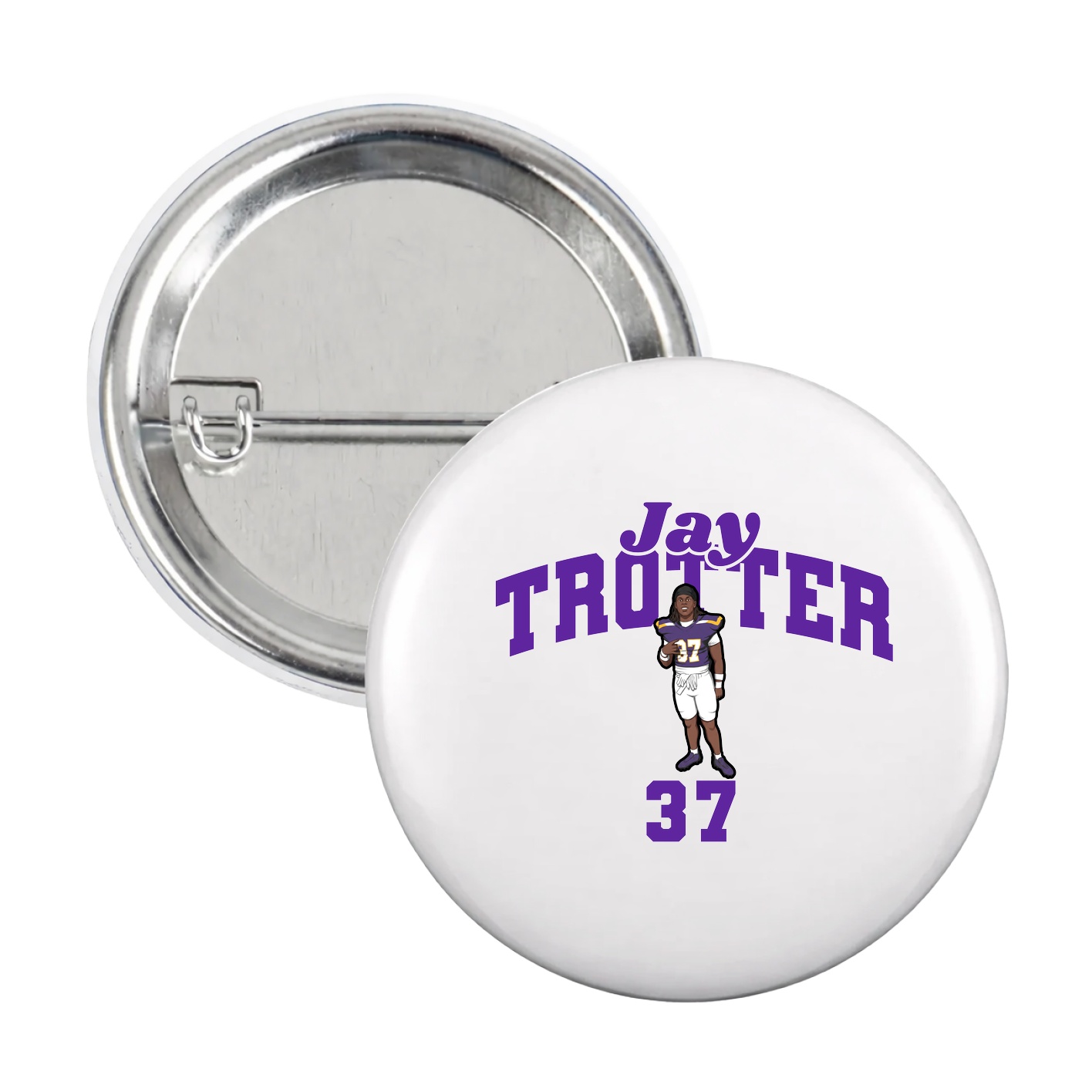Game Day Button — Signature Arch in White