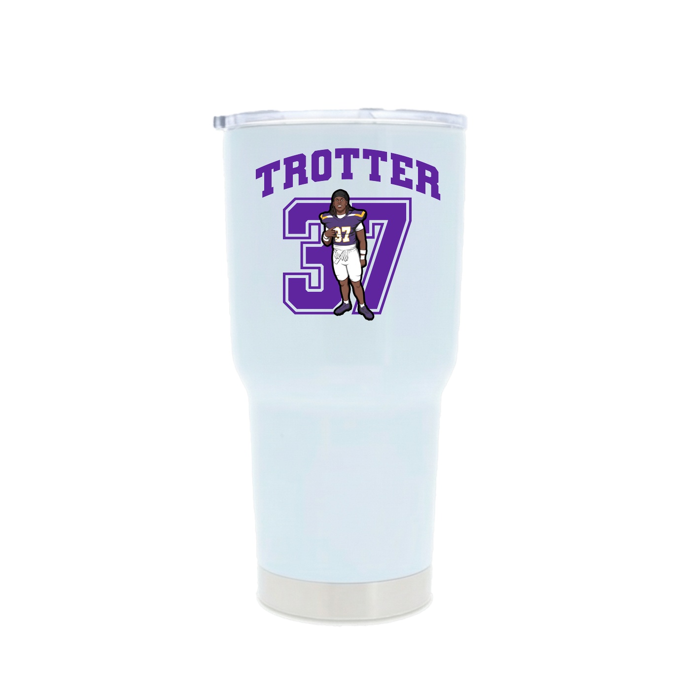 30oz Stainless Steel Tumbler — Number in White