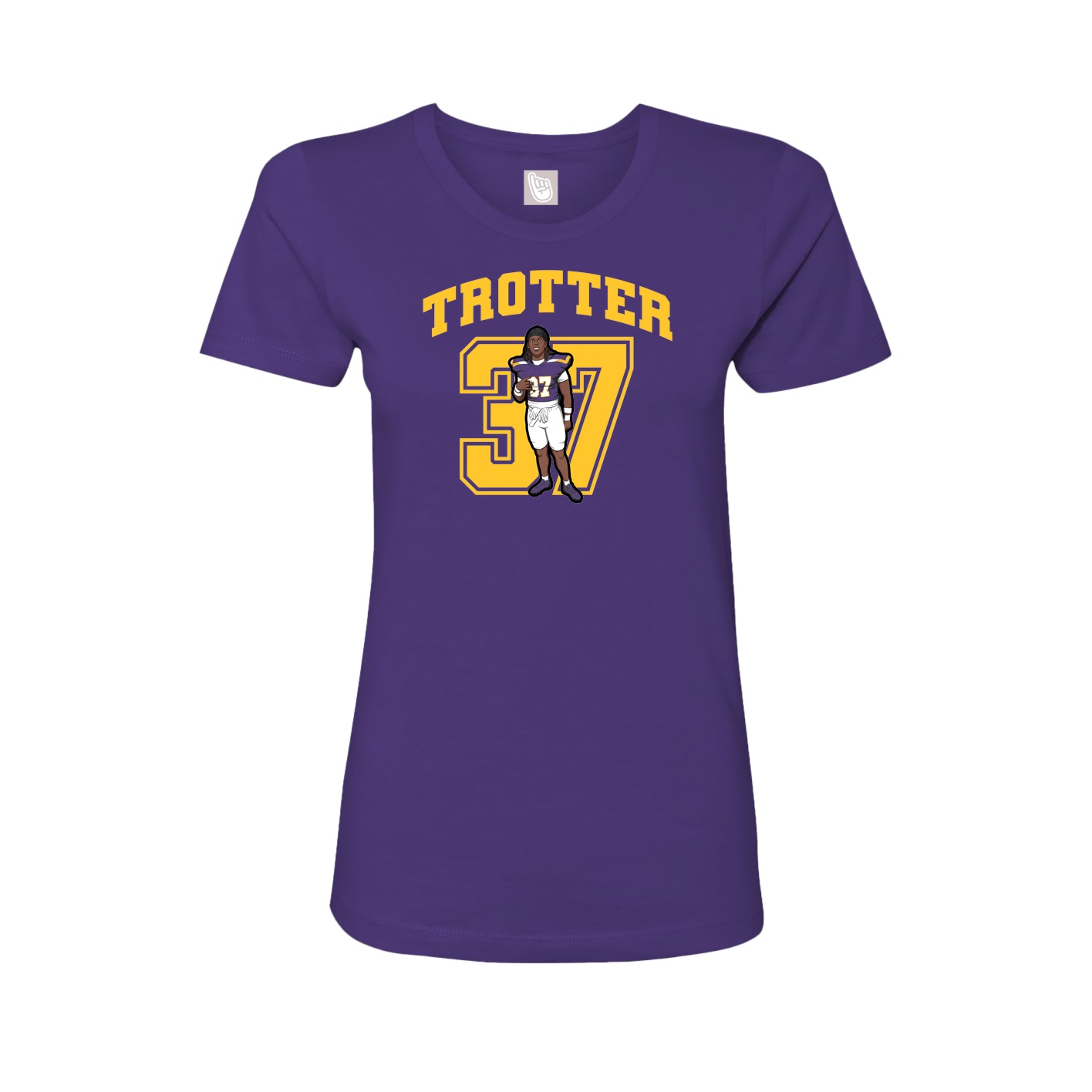 Womens Tee — Number in Purple