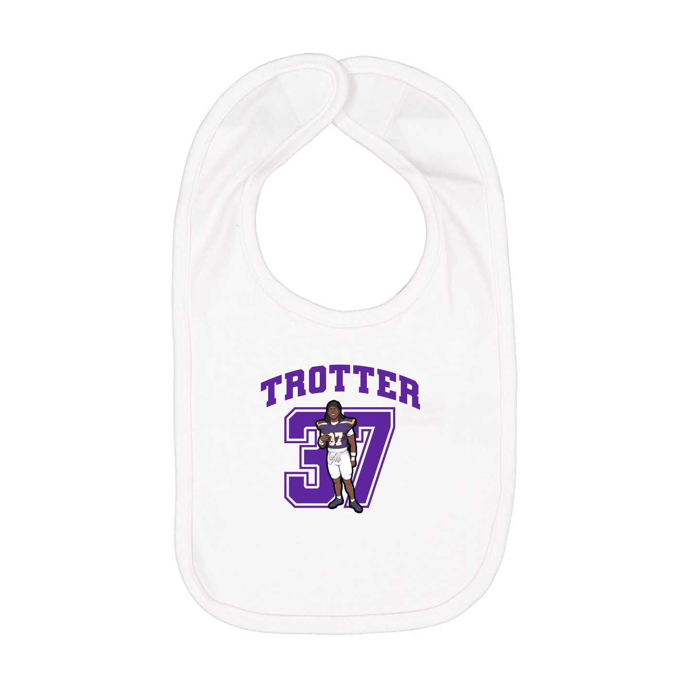 Infant Bib — Number in White