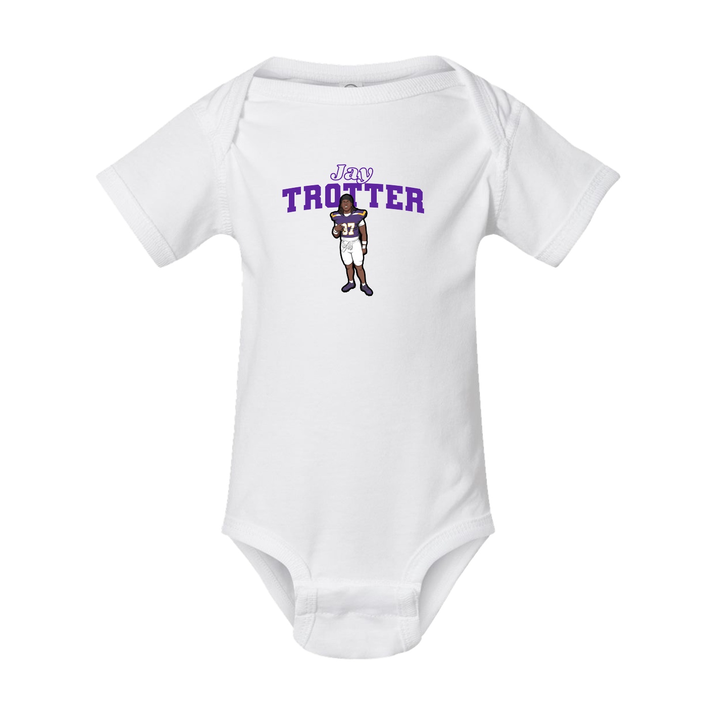 Baby Onesie — Name Arch in White