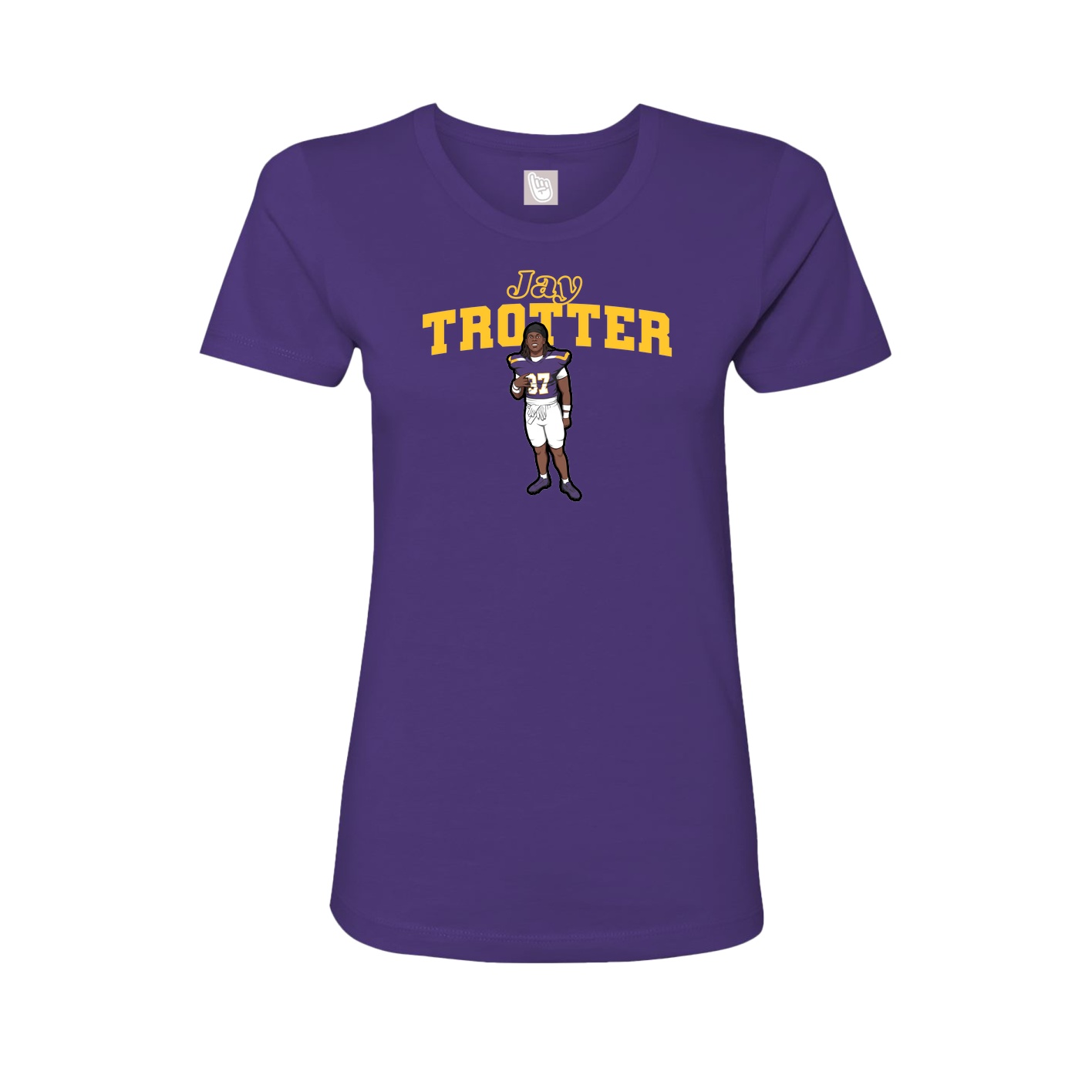 Womens Tee — Name Arch in Purple