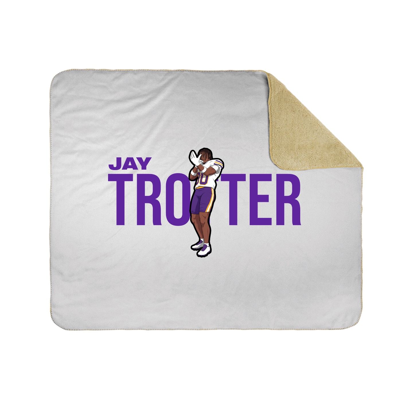 Throw Blanket — Player Name in White
