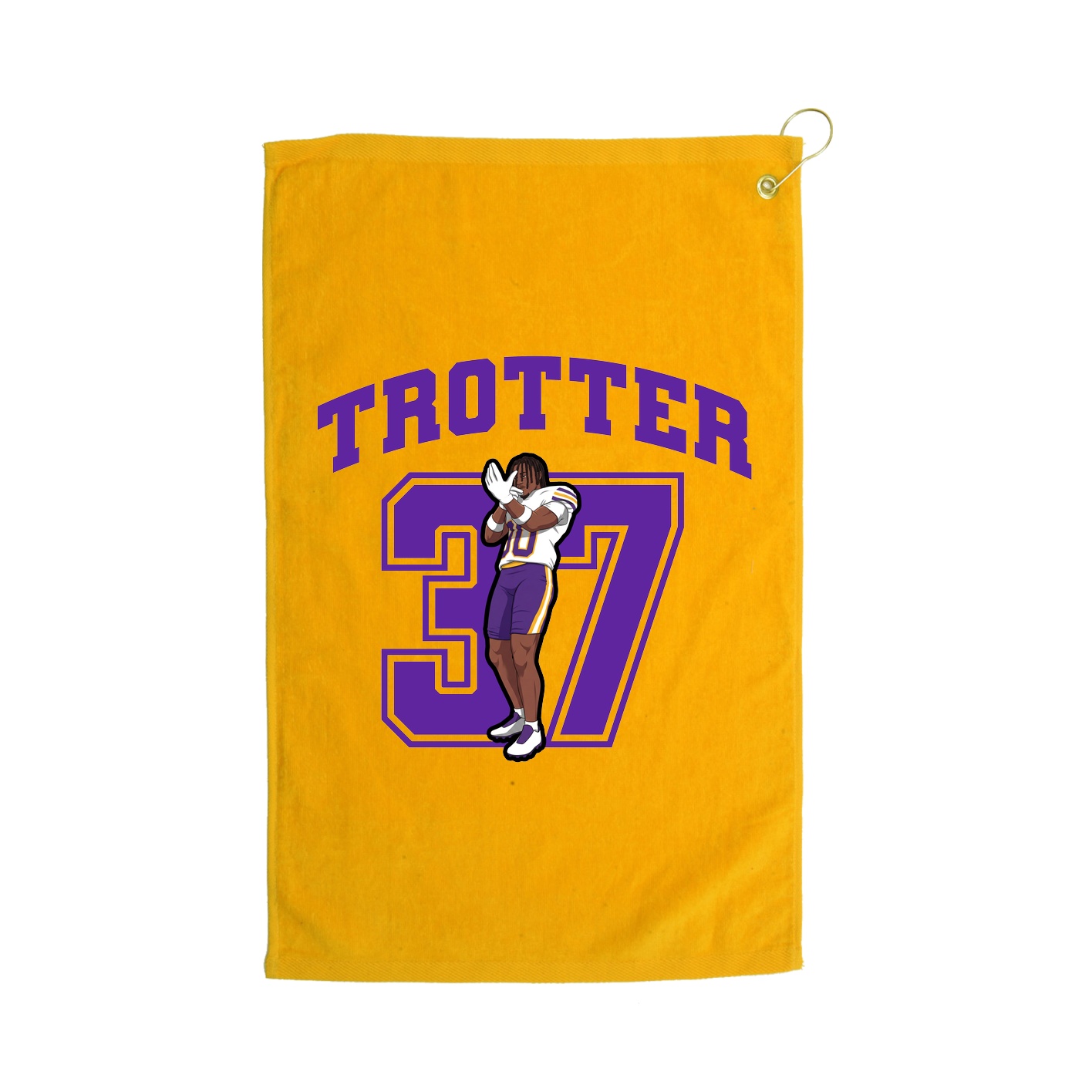 Golf Towel — Number in Gold