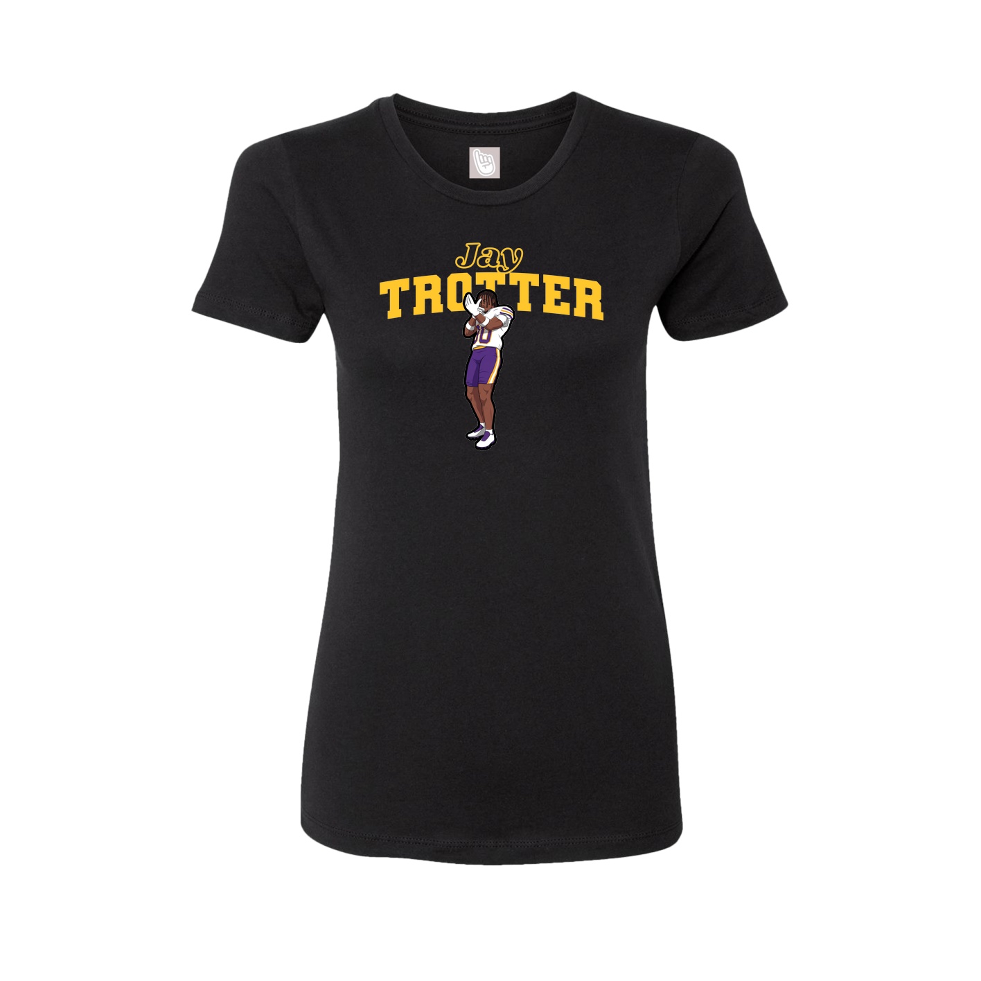 Fitted Women's Tee — Name Arch in Black