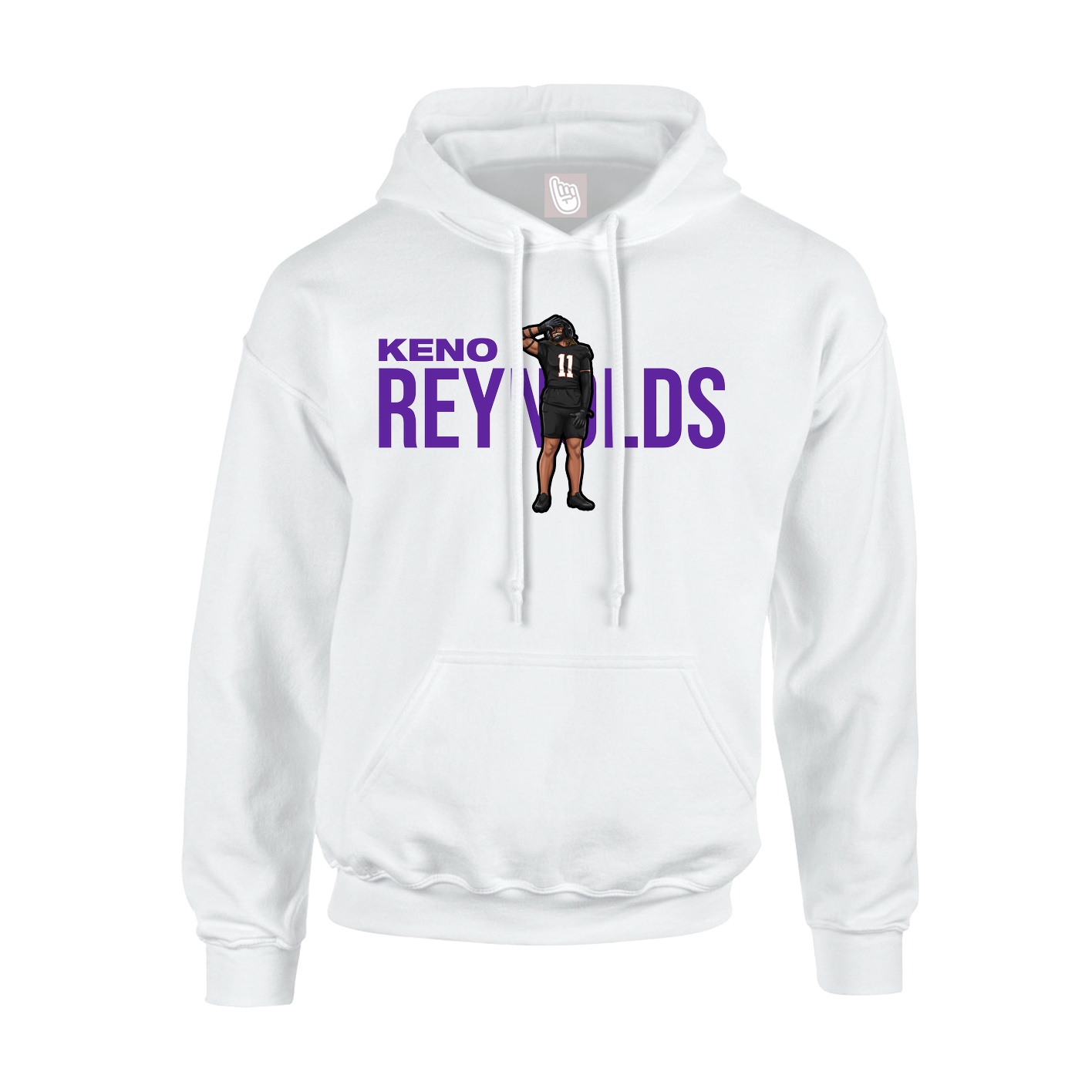 Youth Hoodie — Player Name in White
