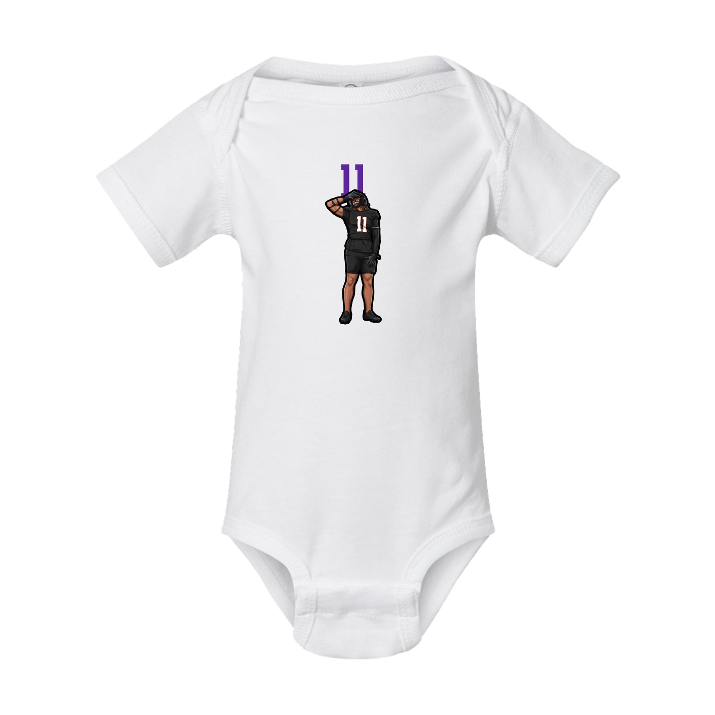 Baby Onesie — Number Top in White