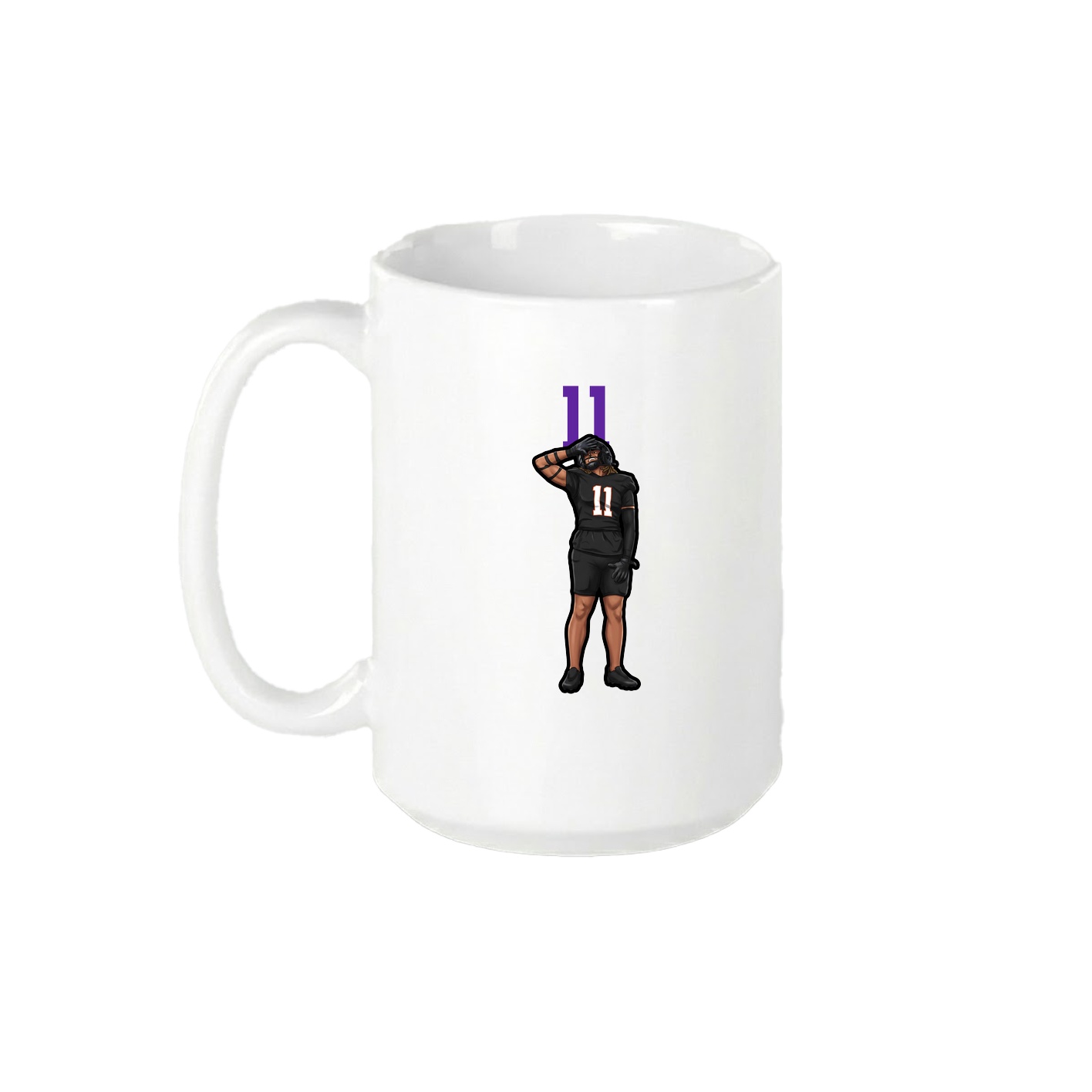 15oz Coffee Mug — Number Top in White