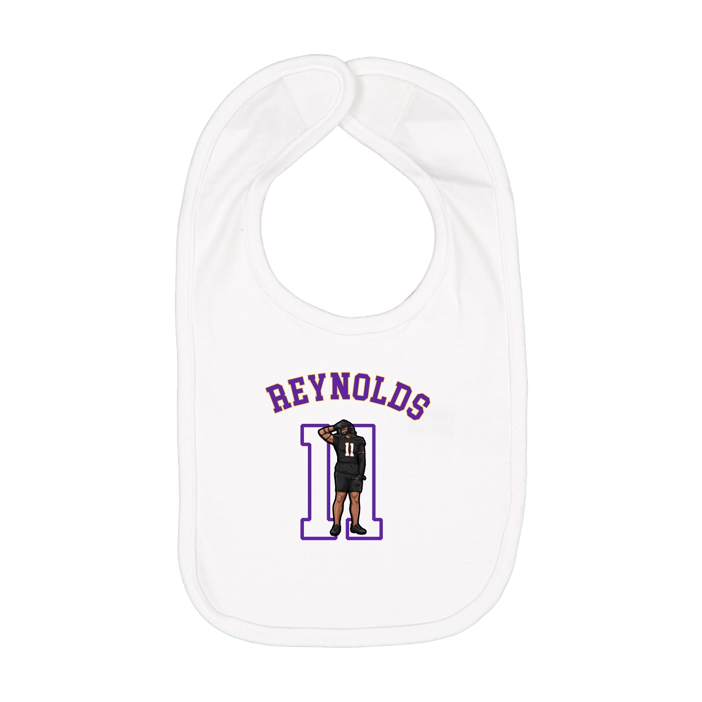Infant Bib — Shirsey Arch in White