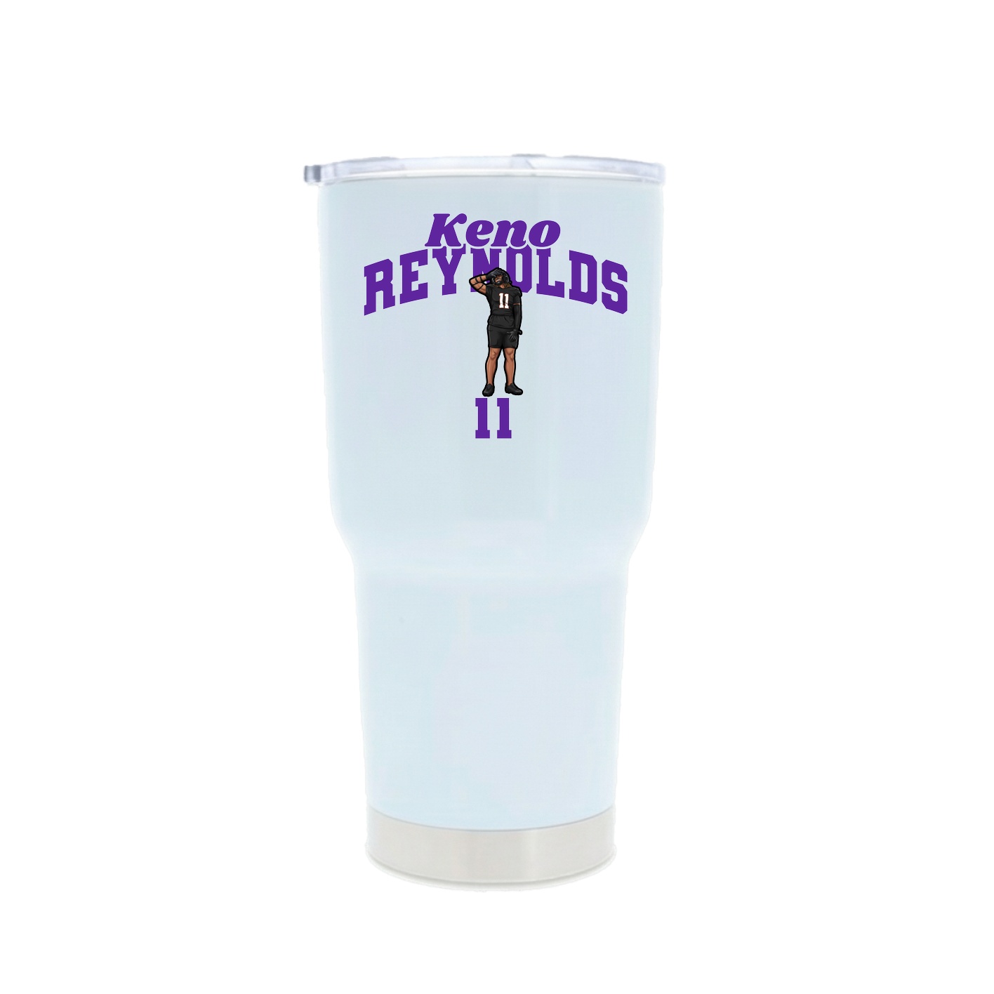 30oz Stainless Steel Tumbler — Signature Arch in White