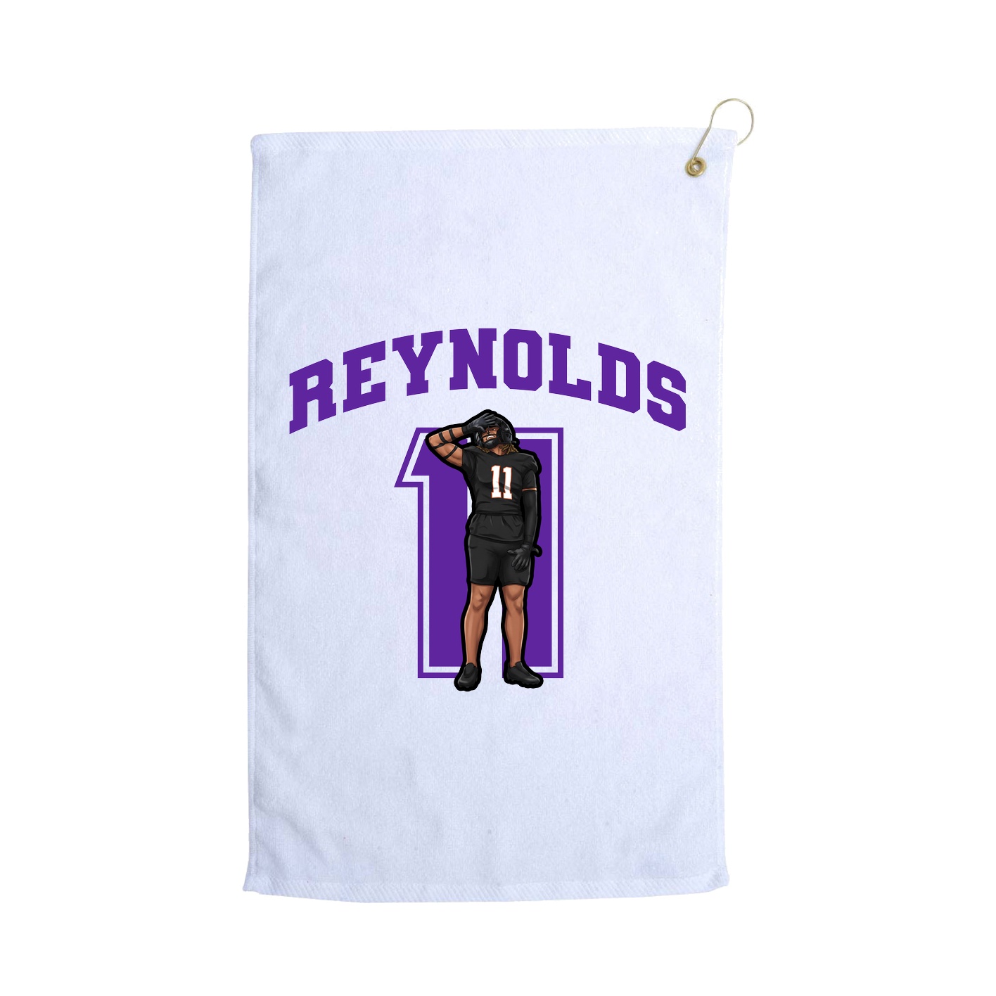 Golf Towel — Number in White