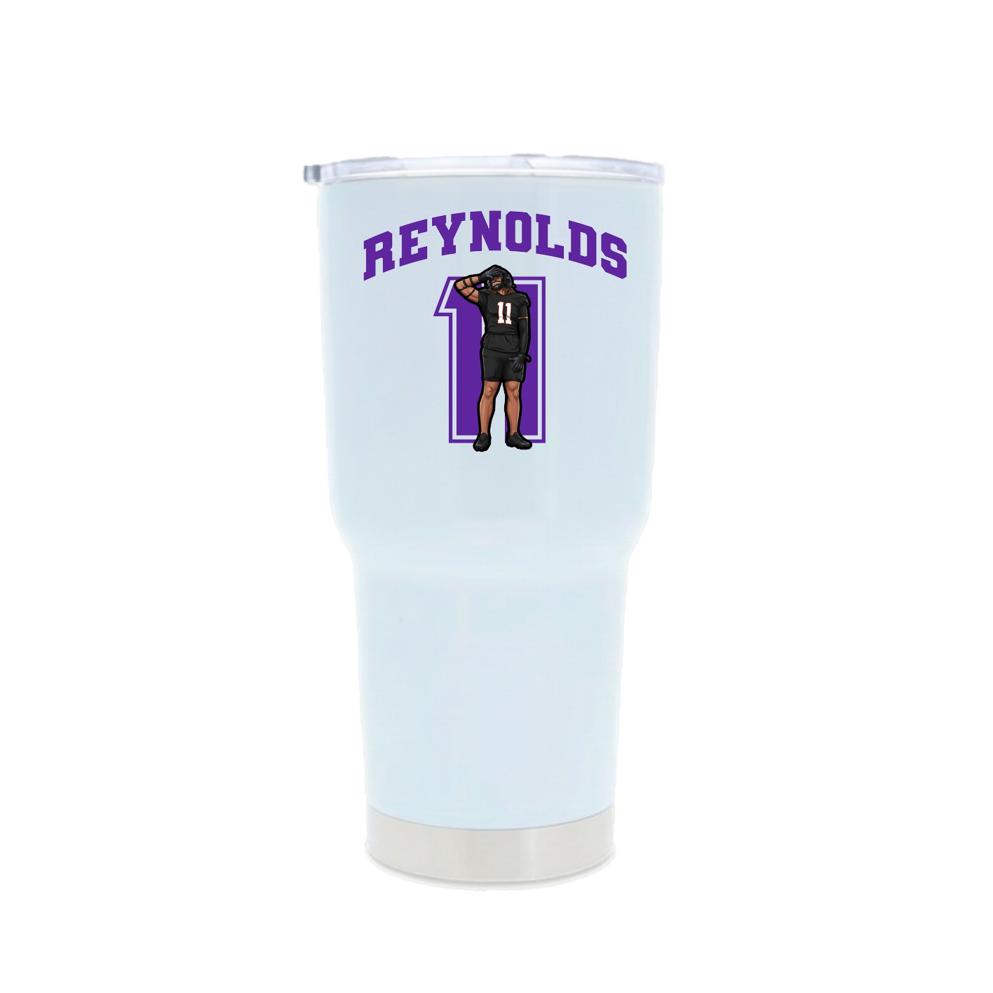 30oz Stainless Steel Tumbler — Number in White