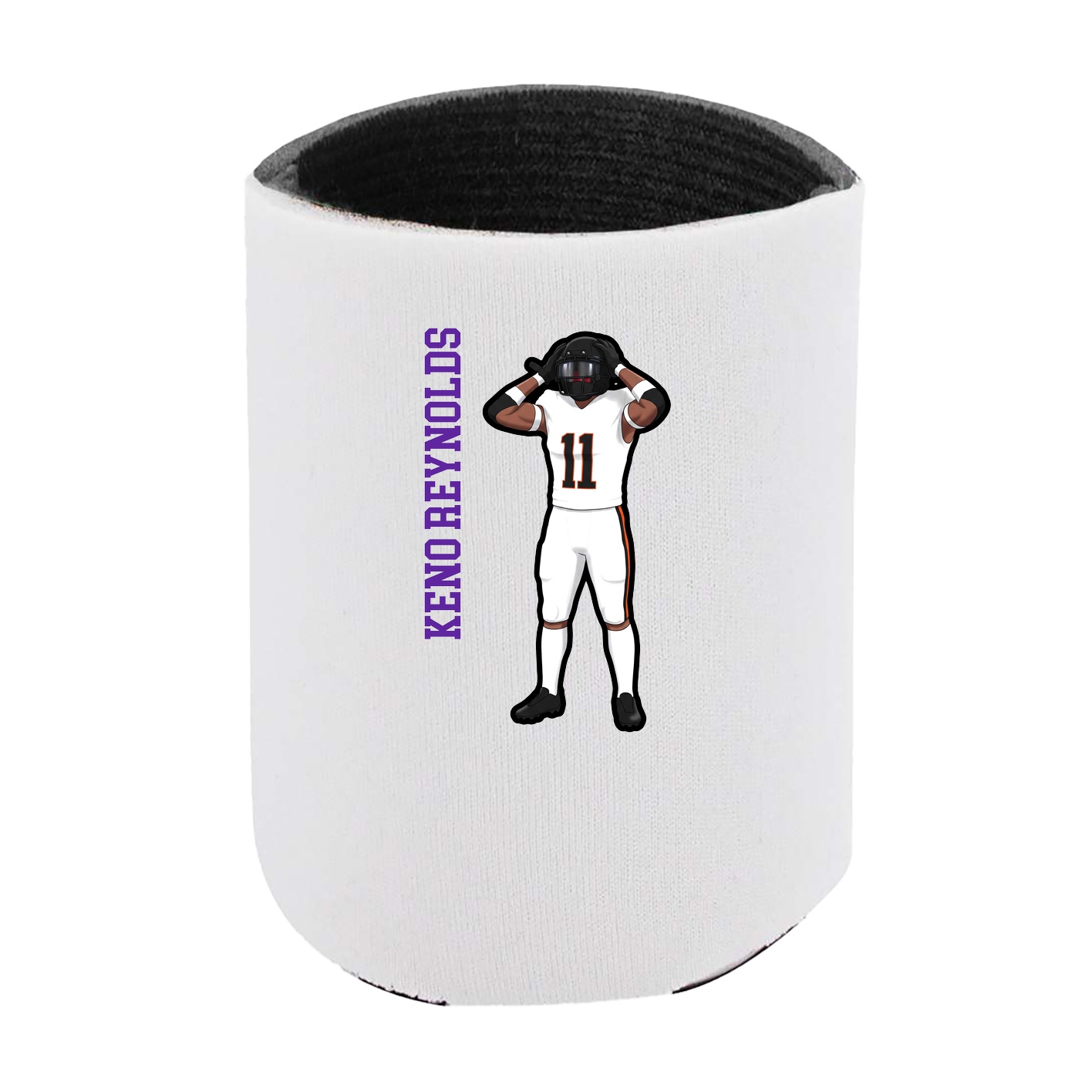 Can Holder — Name Vertical in White