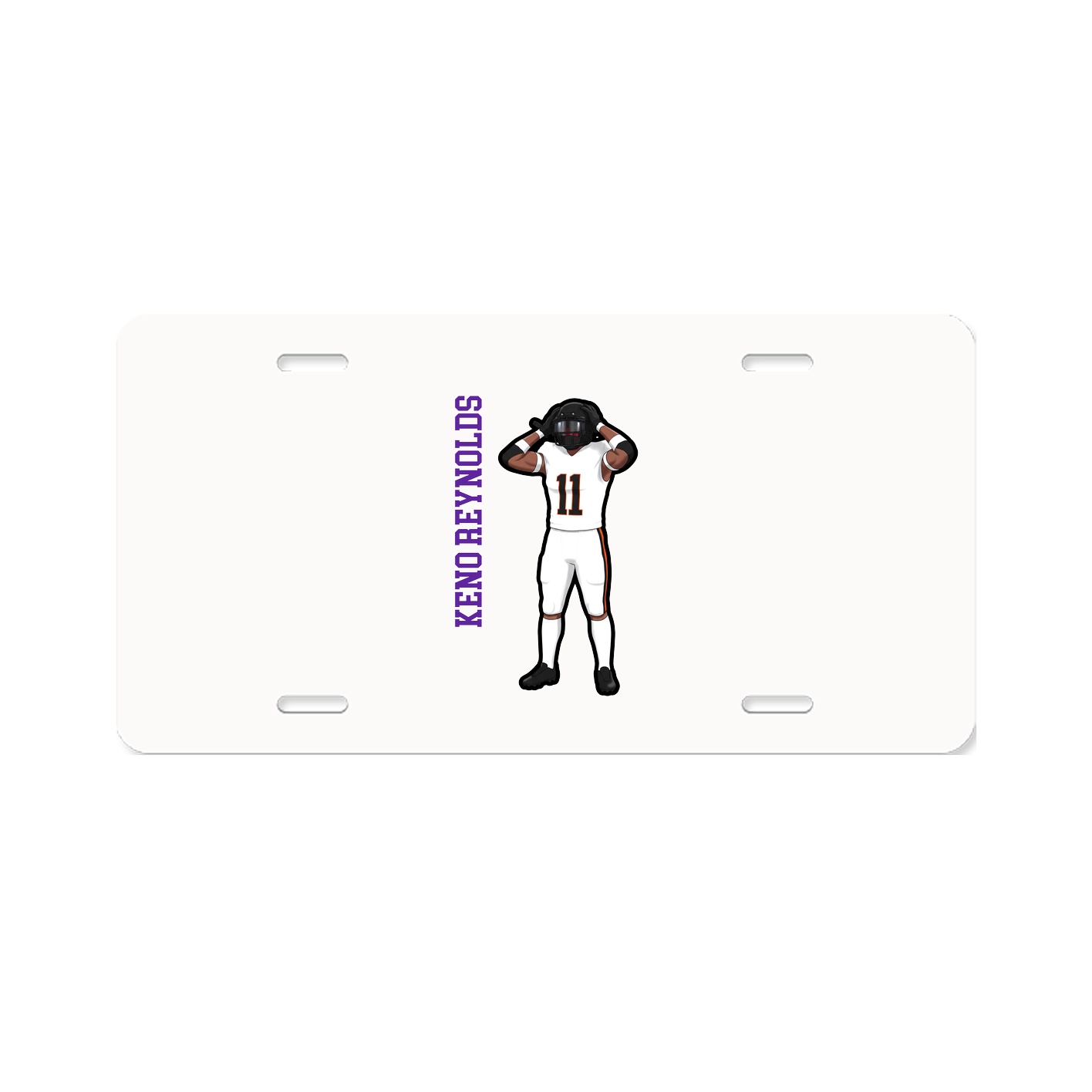 License Plate — Name Vertical in Classic