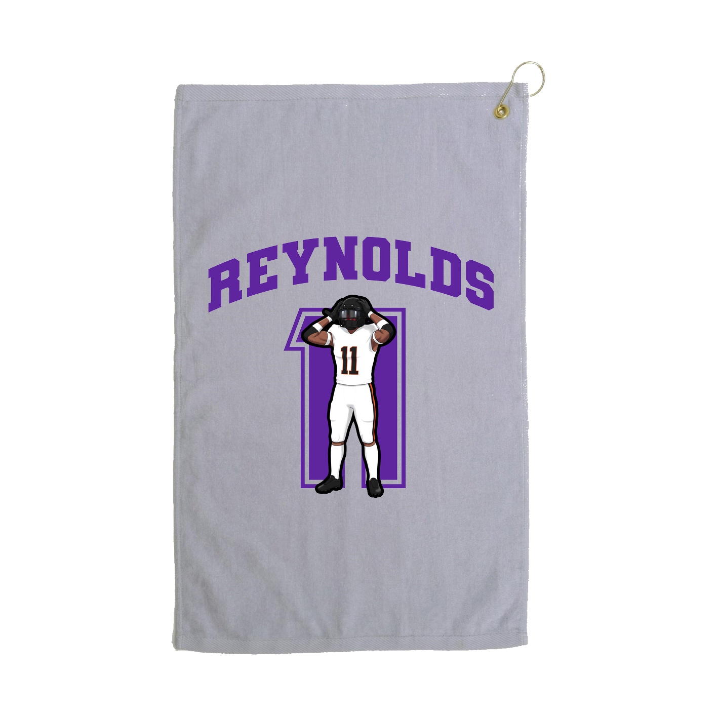 Golf Towel — Number in Grey