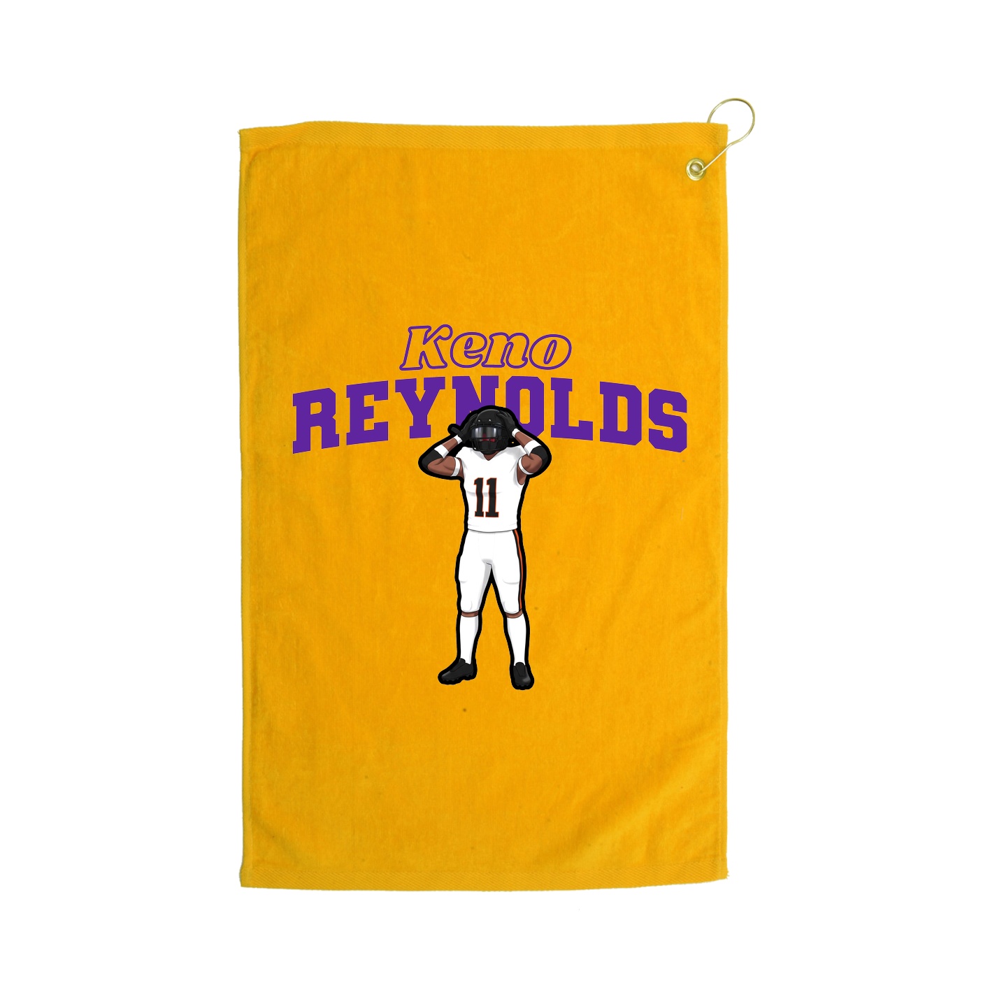 Golf Towel — Name Arch in Gold