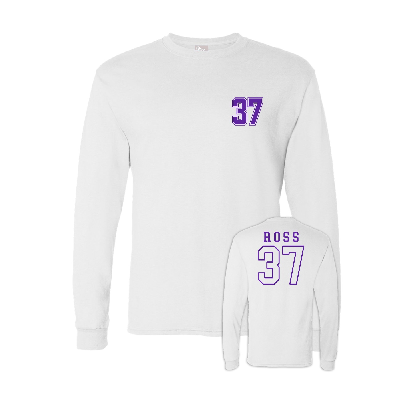 Long Sleeve Tee — Chest Back in White