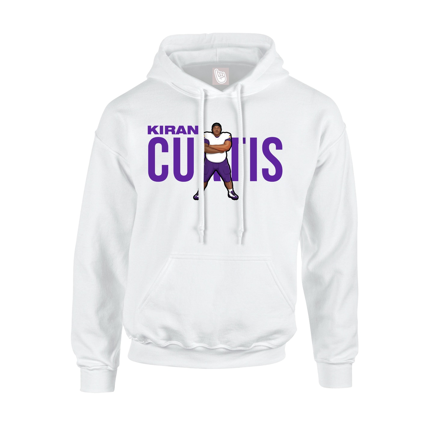 Youth Hoodie — Player Name in White