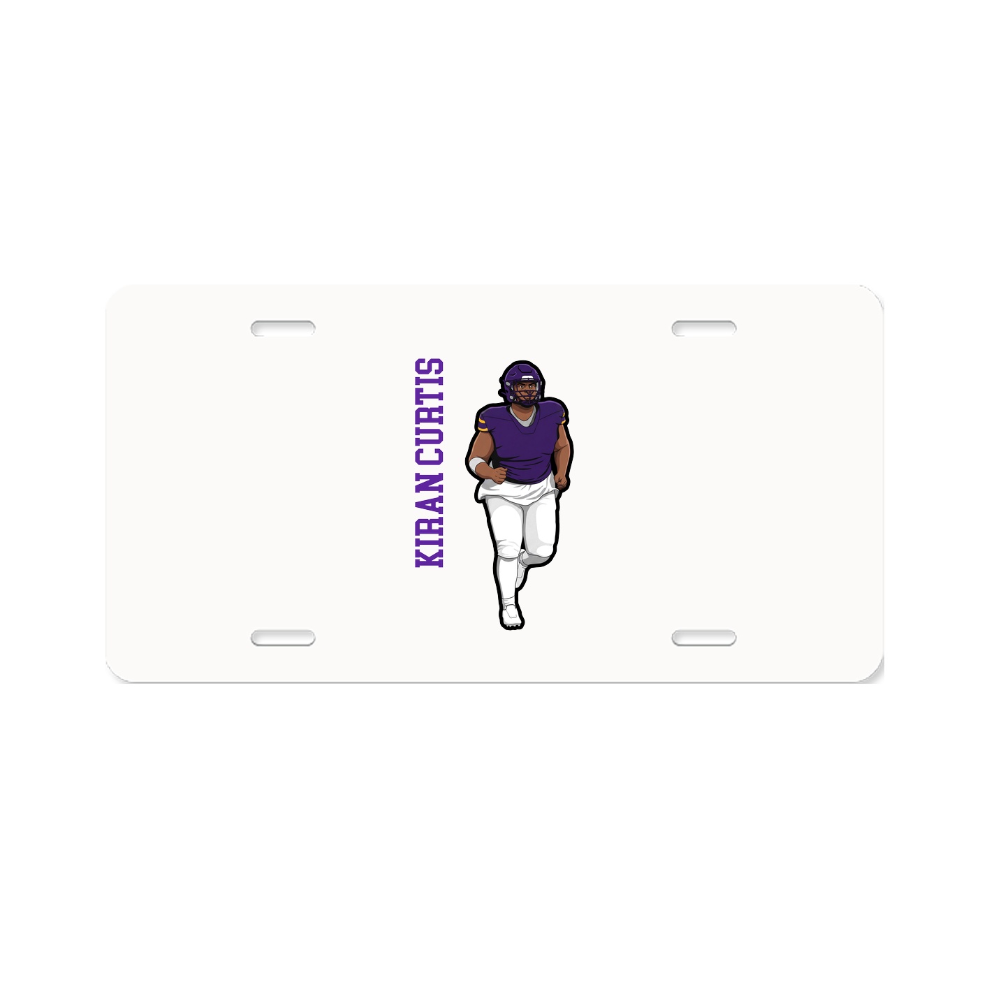 License Plate — Name Vertical in Classic