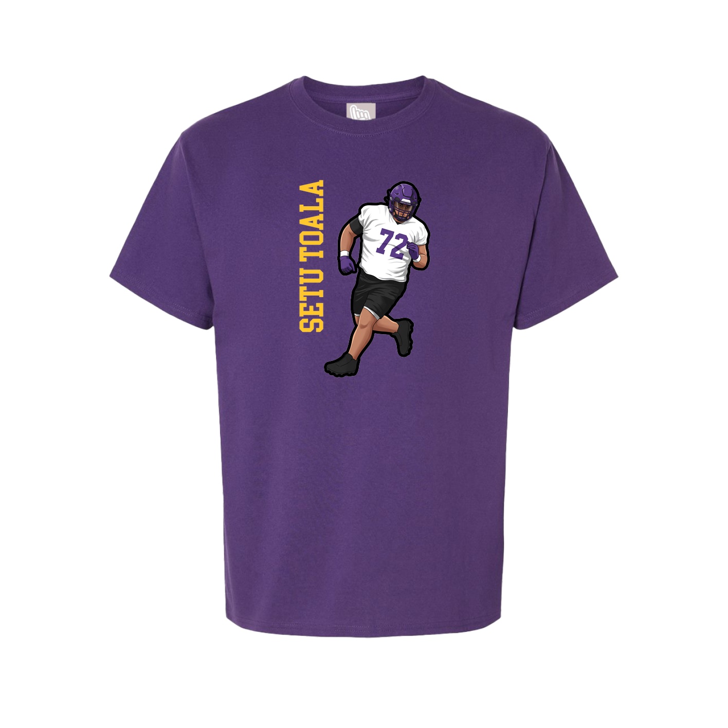 Youth Tee — Name Vertical in Purple