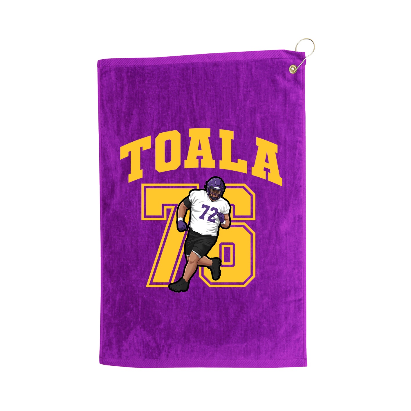 Golf Towel — Number in Purple