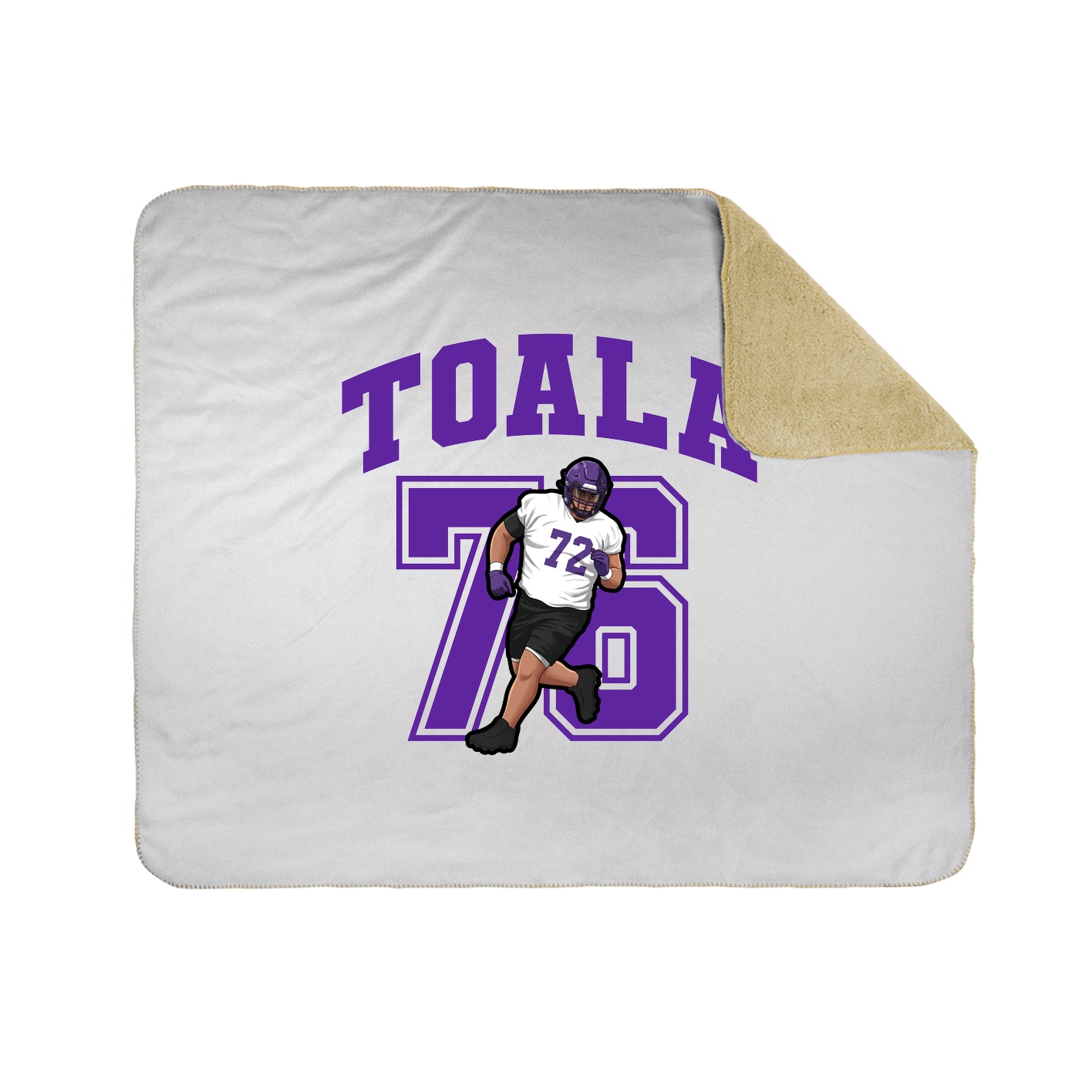 Throw Blanket — Number in White