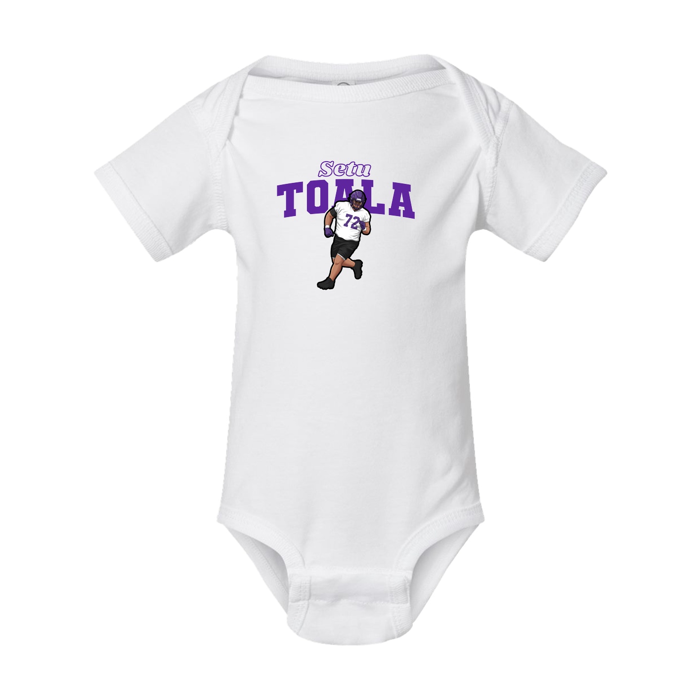 Baby Onesie — Name Arch in White