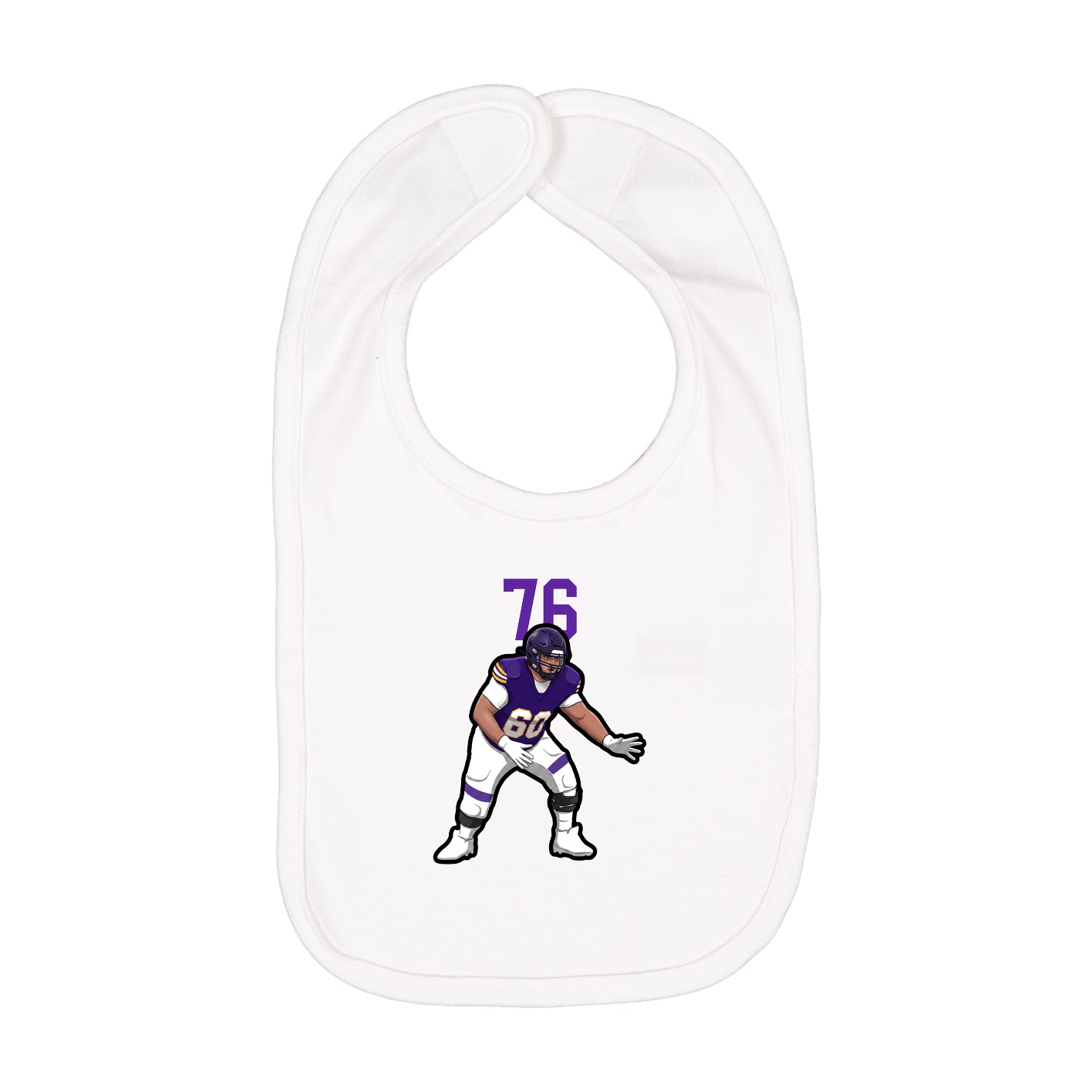 Infant Bib — Number Top in White