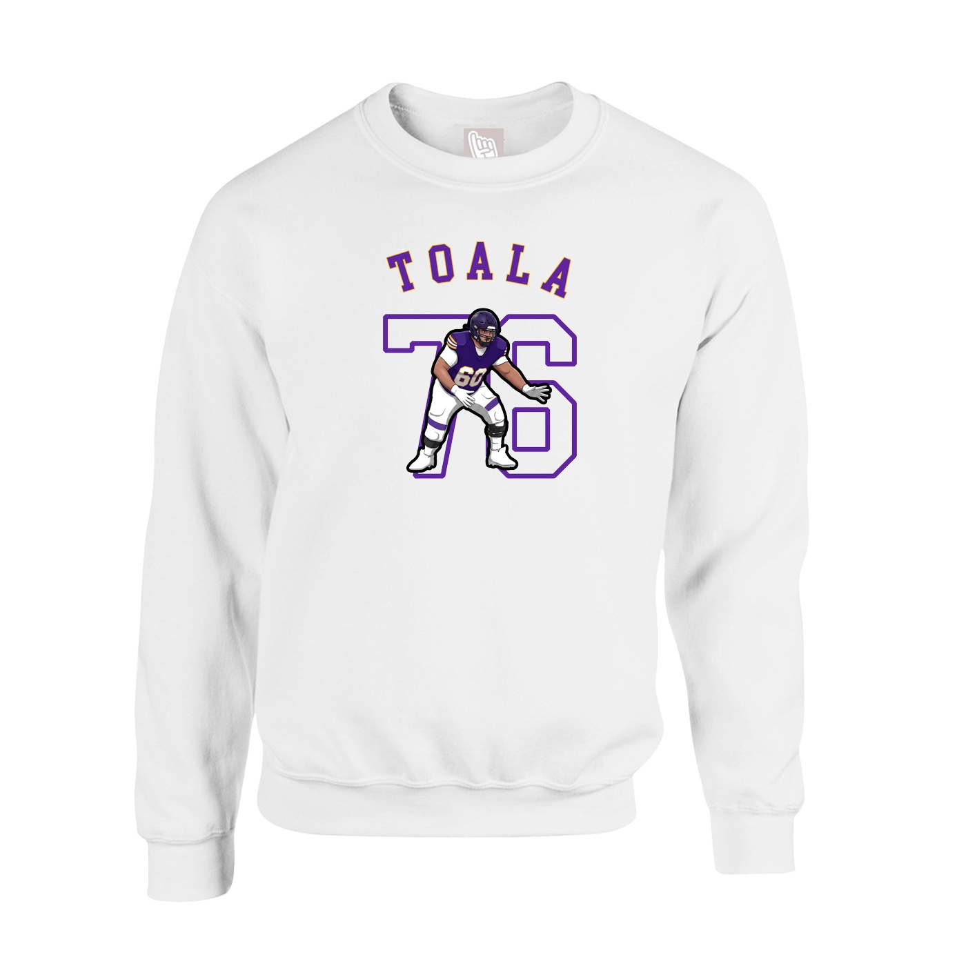 Fleece Crew — Shirsey Arch in White