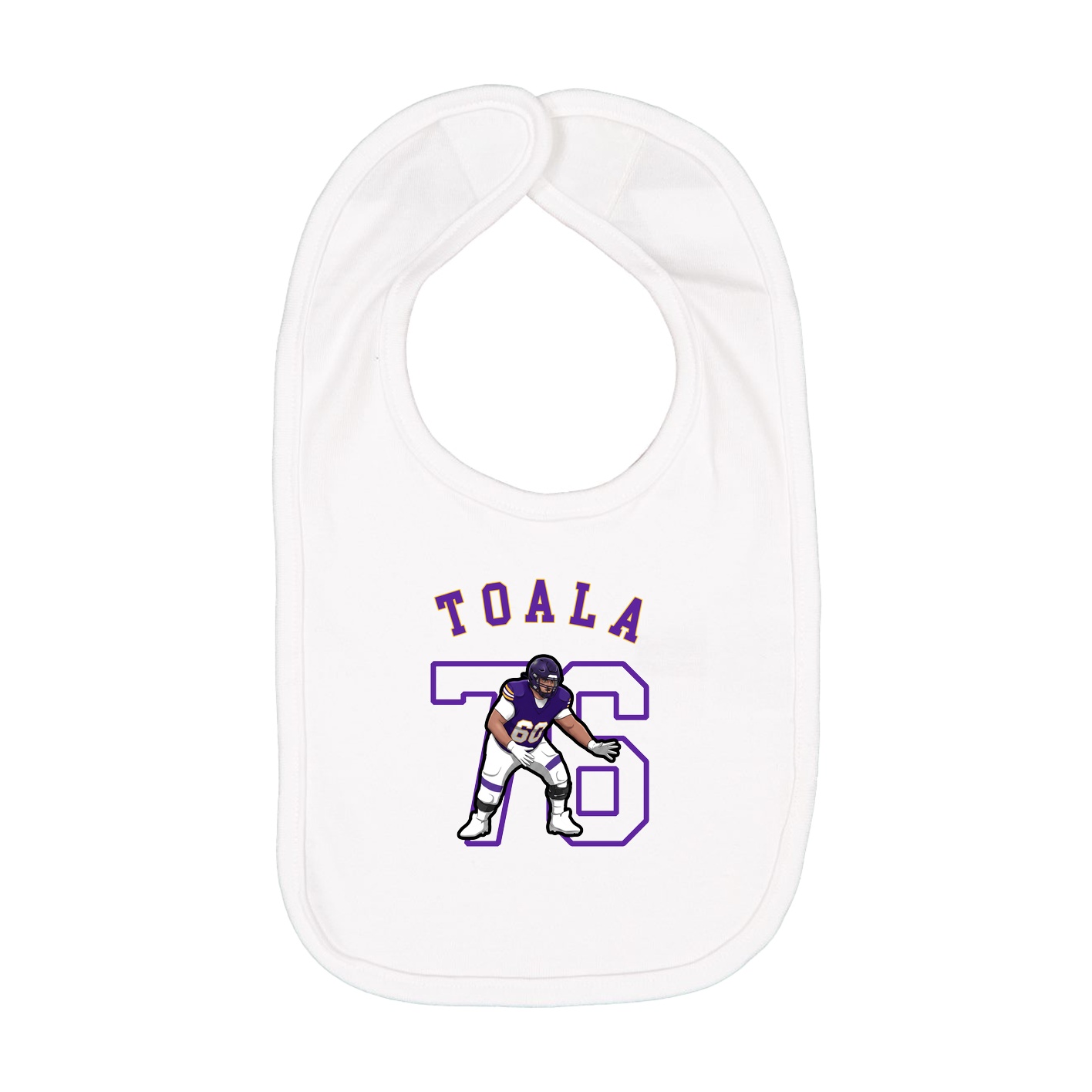 Infant Bib — Shirsey Arch in White