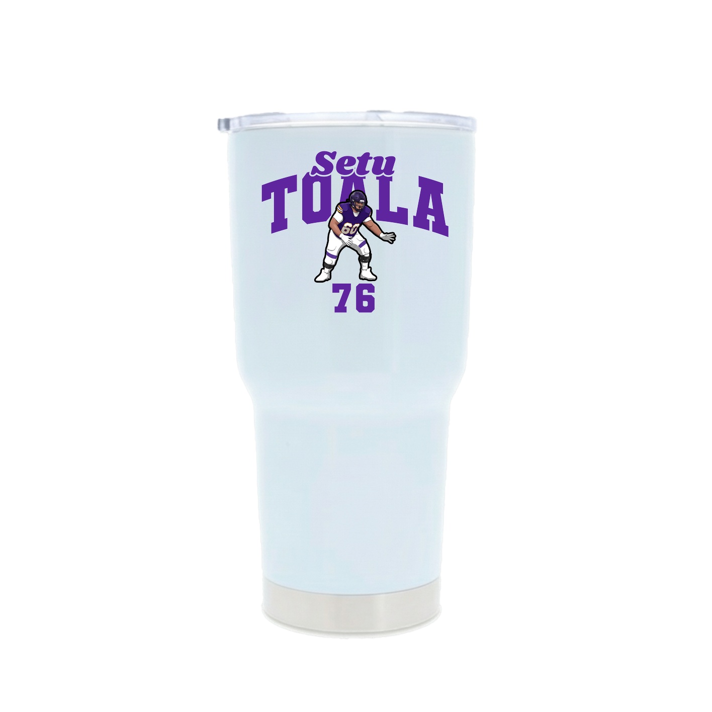 30oz Stainless Steel Tumbler — Signature Arch in White