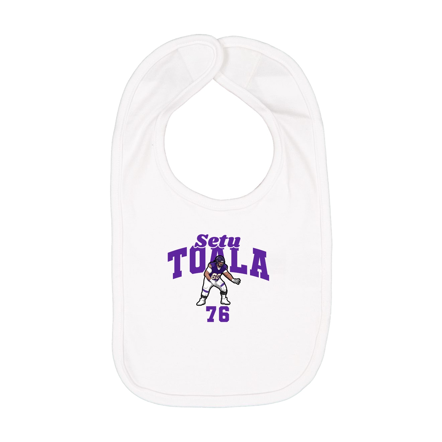 Infant Bib — Signature Arch in White