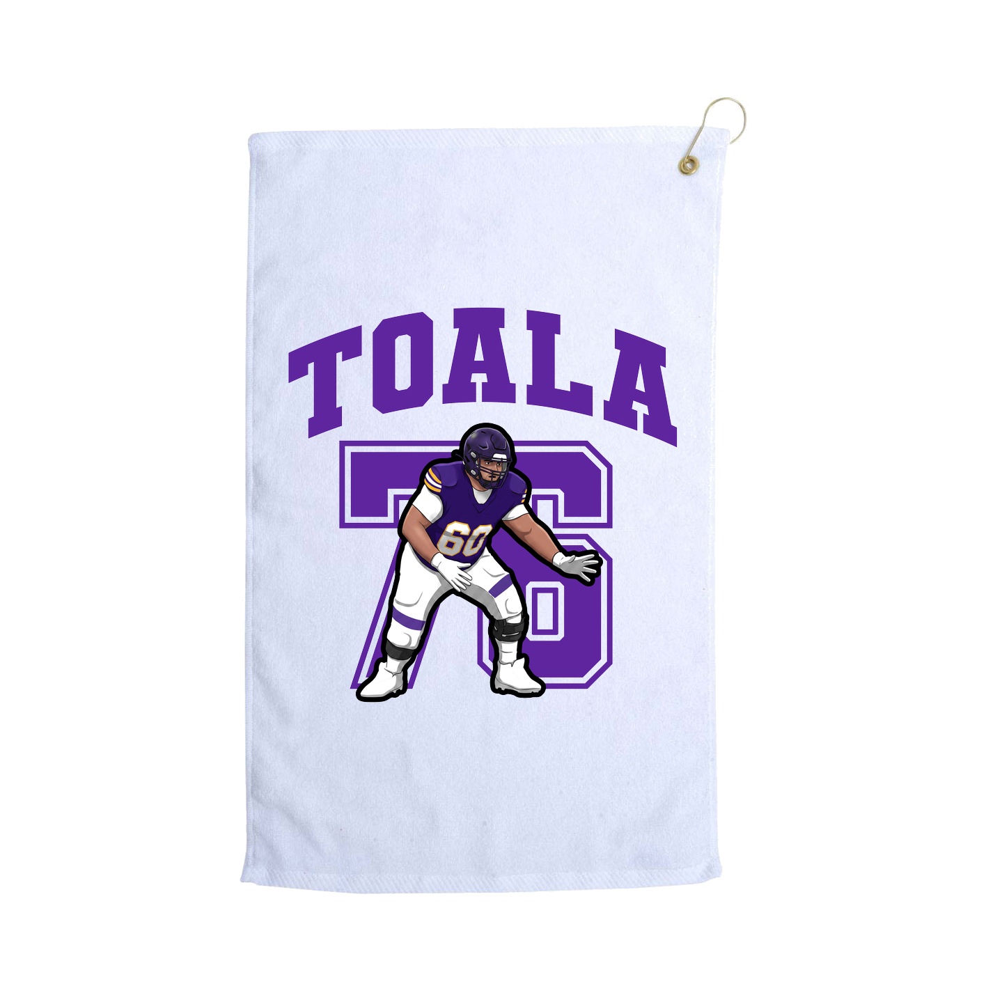 Golf Towel — Number in White