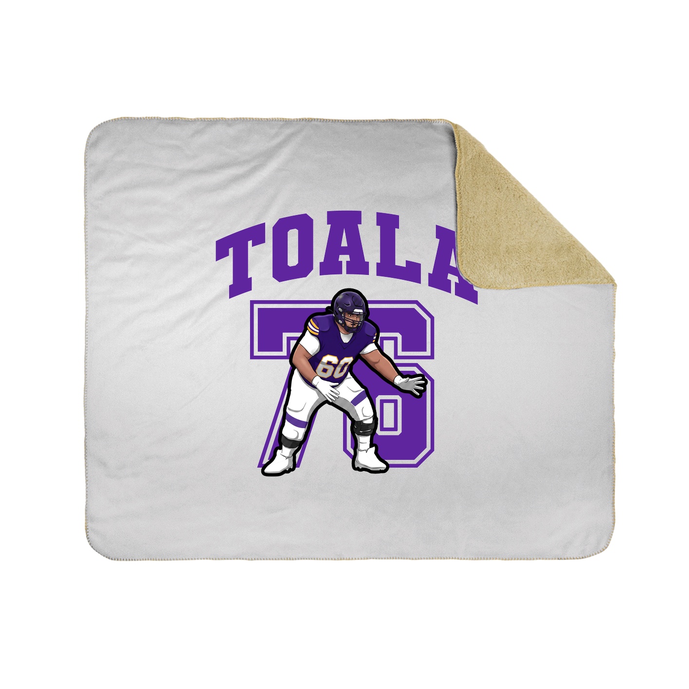 Throw Blanket — Number in White