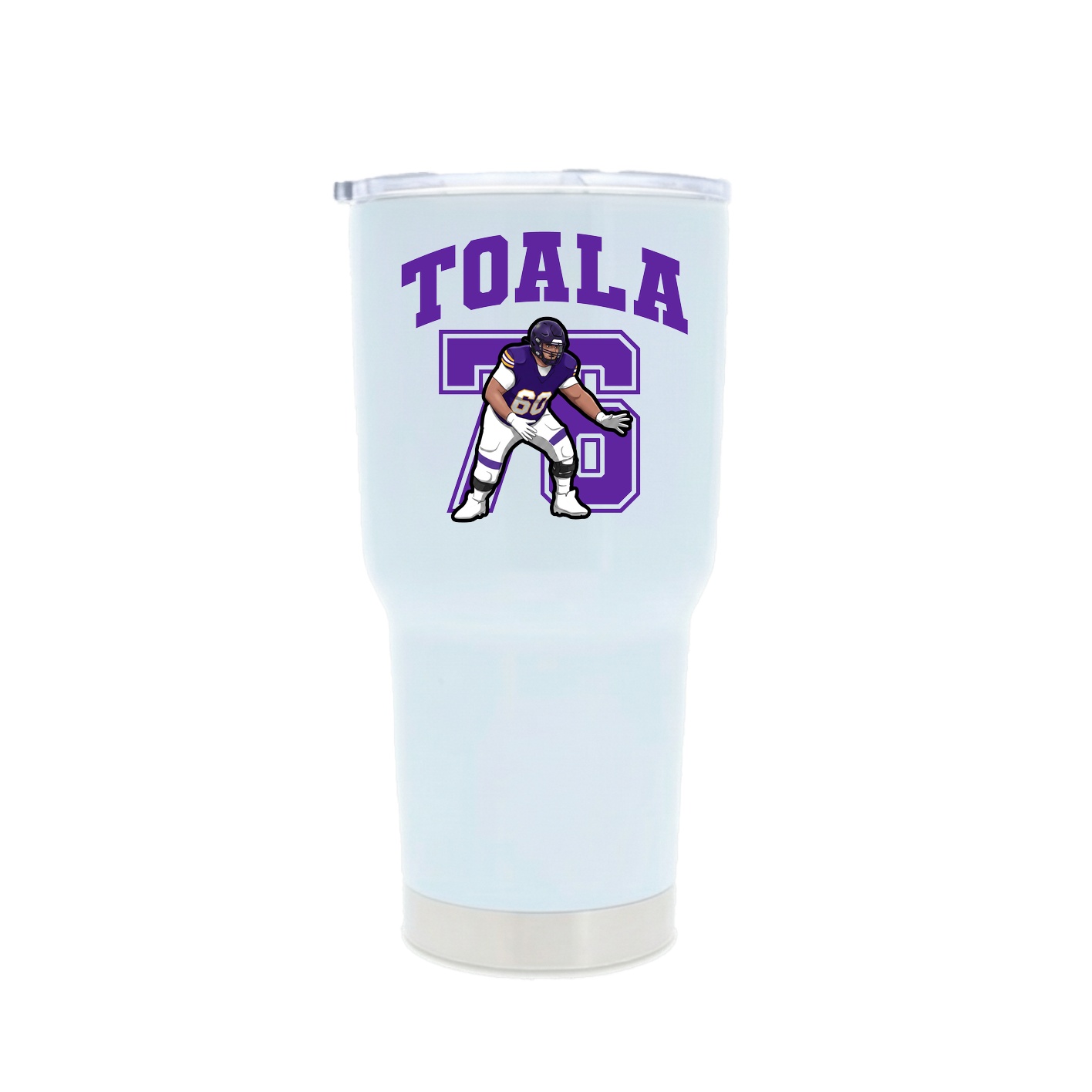 30oz Stainless Steel Tumbler — Number in White