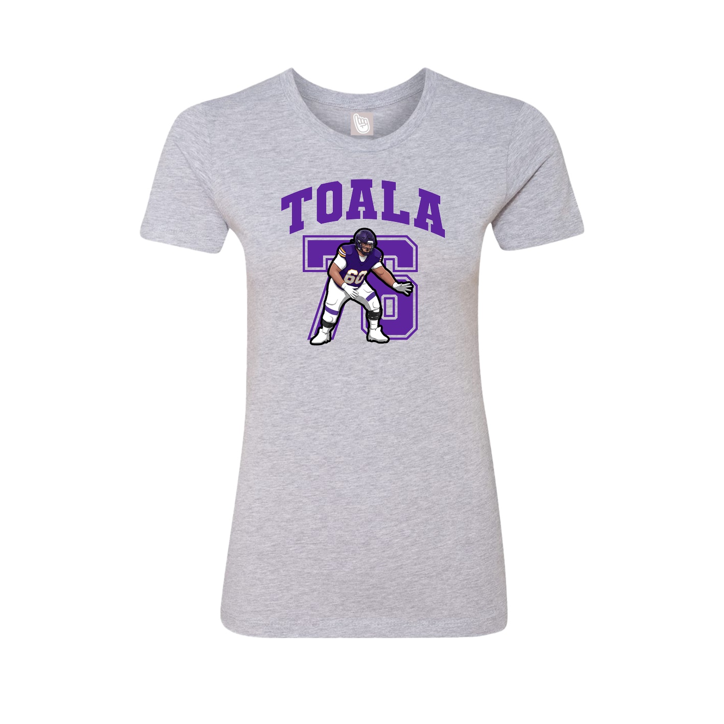 Fitted Women's Tee — Number in Grey