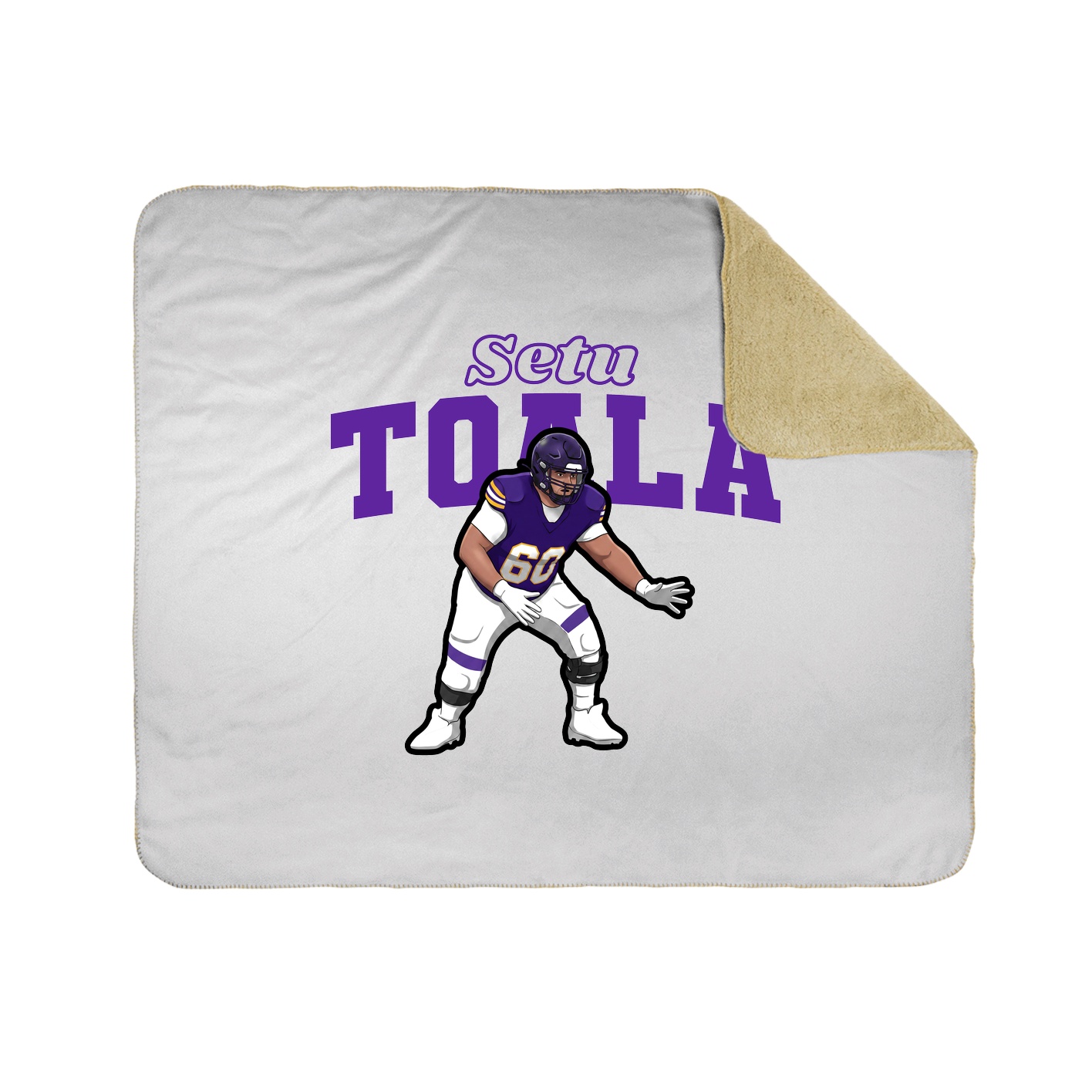Throw Blanket — Name Arch in White