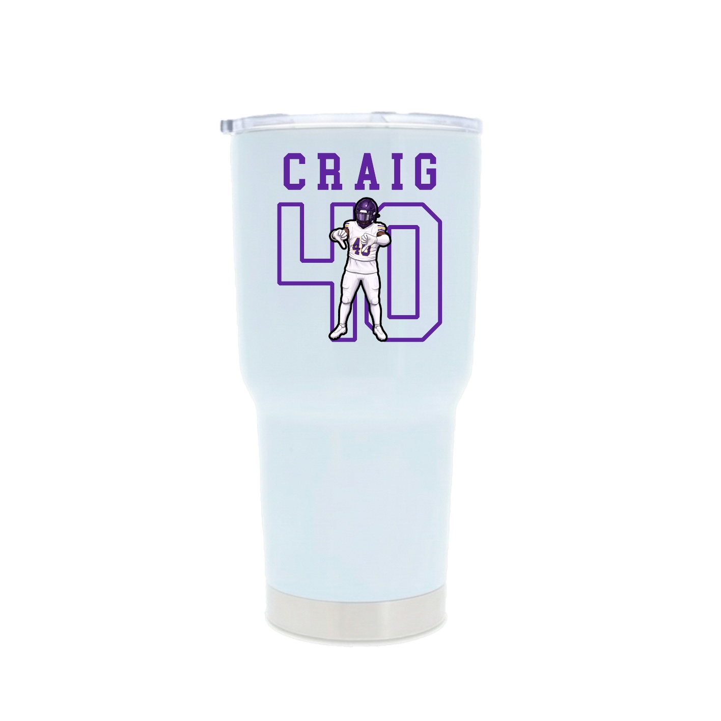 30oz Stainless Steel Tumbler — Shirsey in White