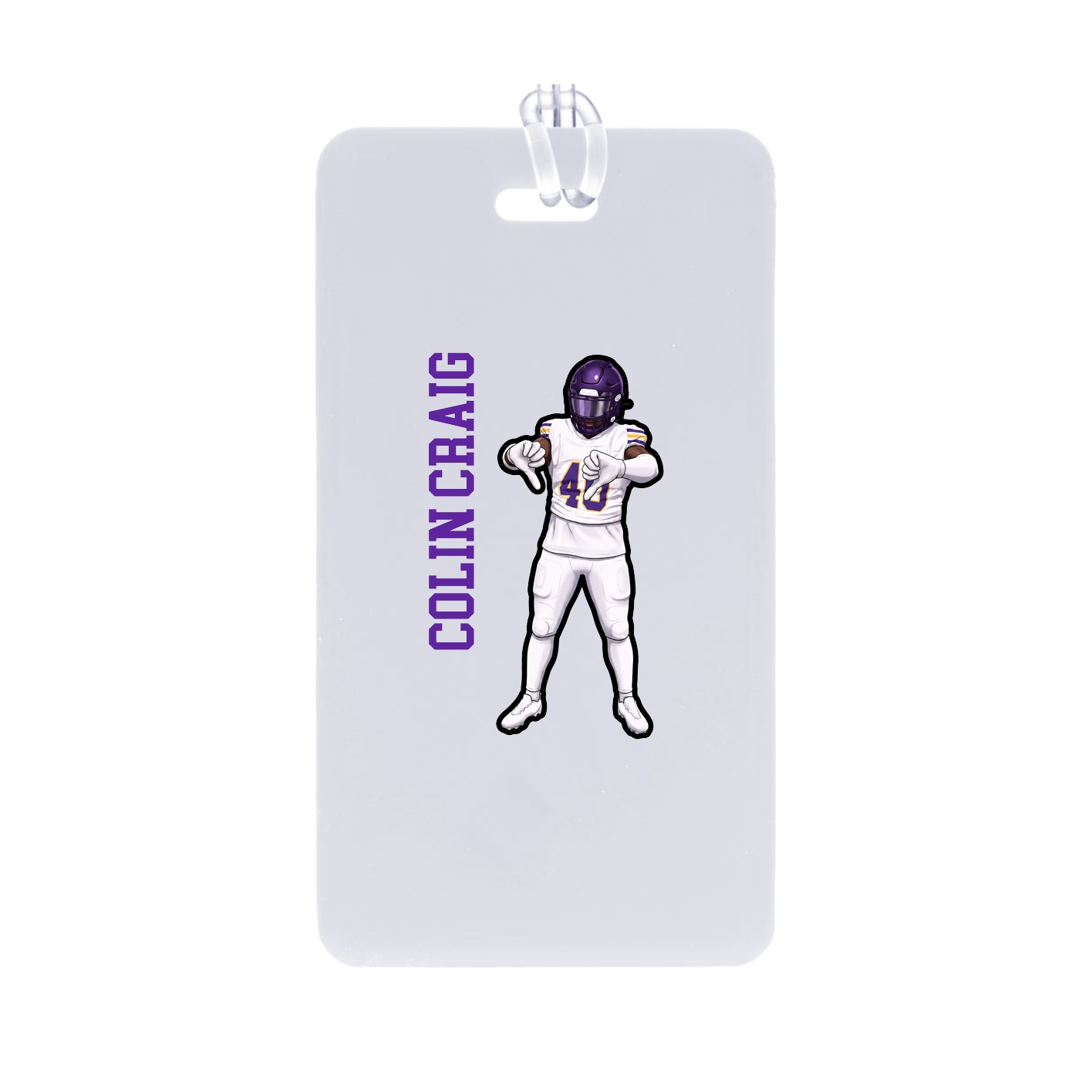 Bag Tag — Name Vertical in Classic