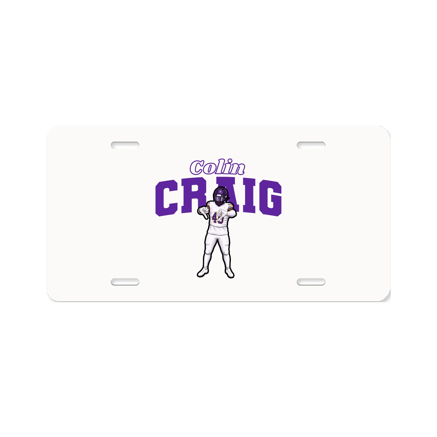 License Plate — Name Arch in Classic