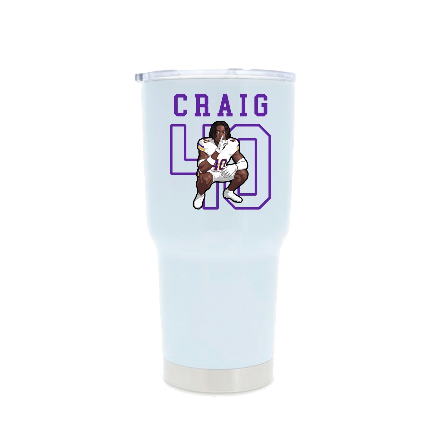 30oz Stainless Steel Tumbler — Shirsey in White